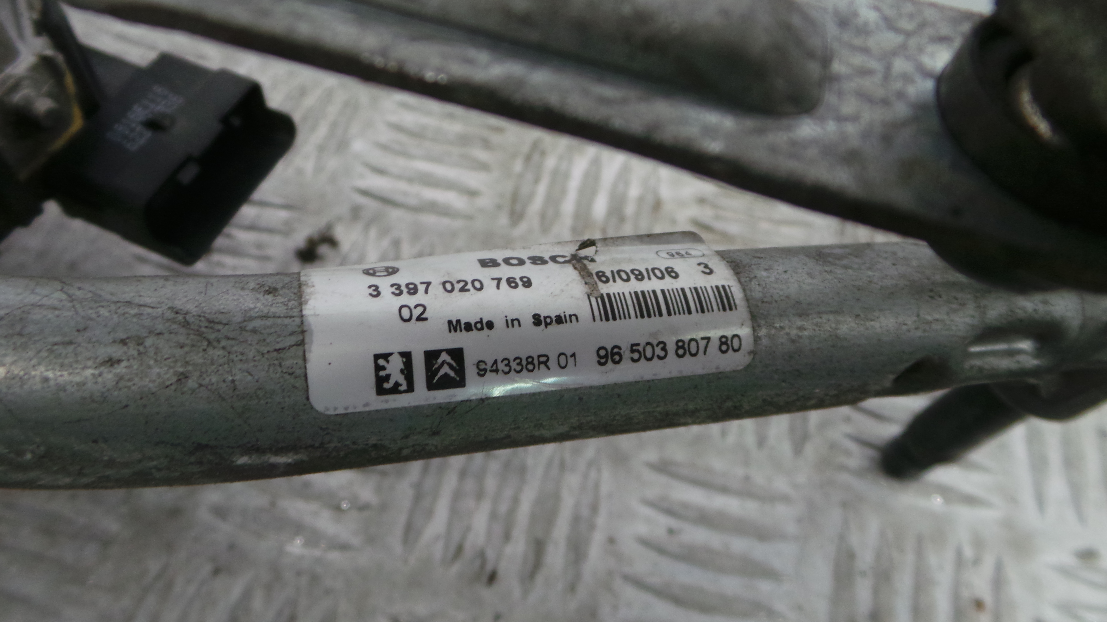 Motor Limpa Vidros Frente  9650380780 - PEUGEOT 207 (WA_, WC_), 207/207+ (WA_, WC_)-36563175