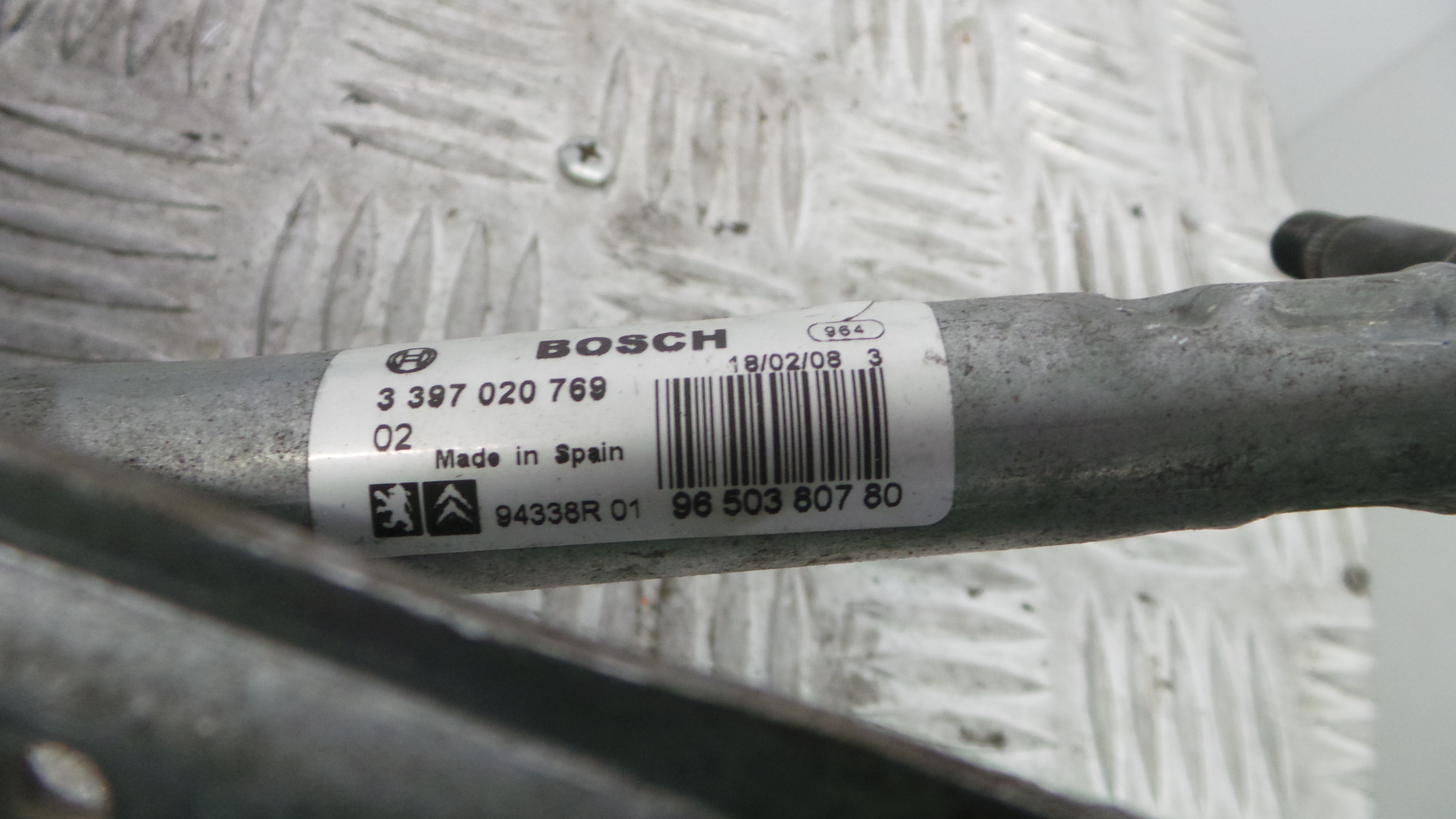 Motor Limpa Vidros Frente 9650380780 - PEUGEOT 207 (WA_, WC_), 207/207+ (WA_, WC_)-36563187