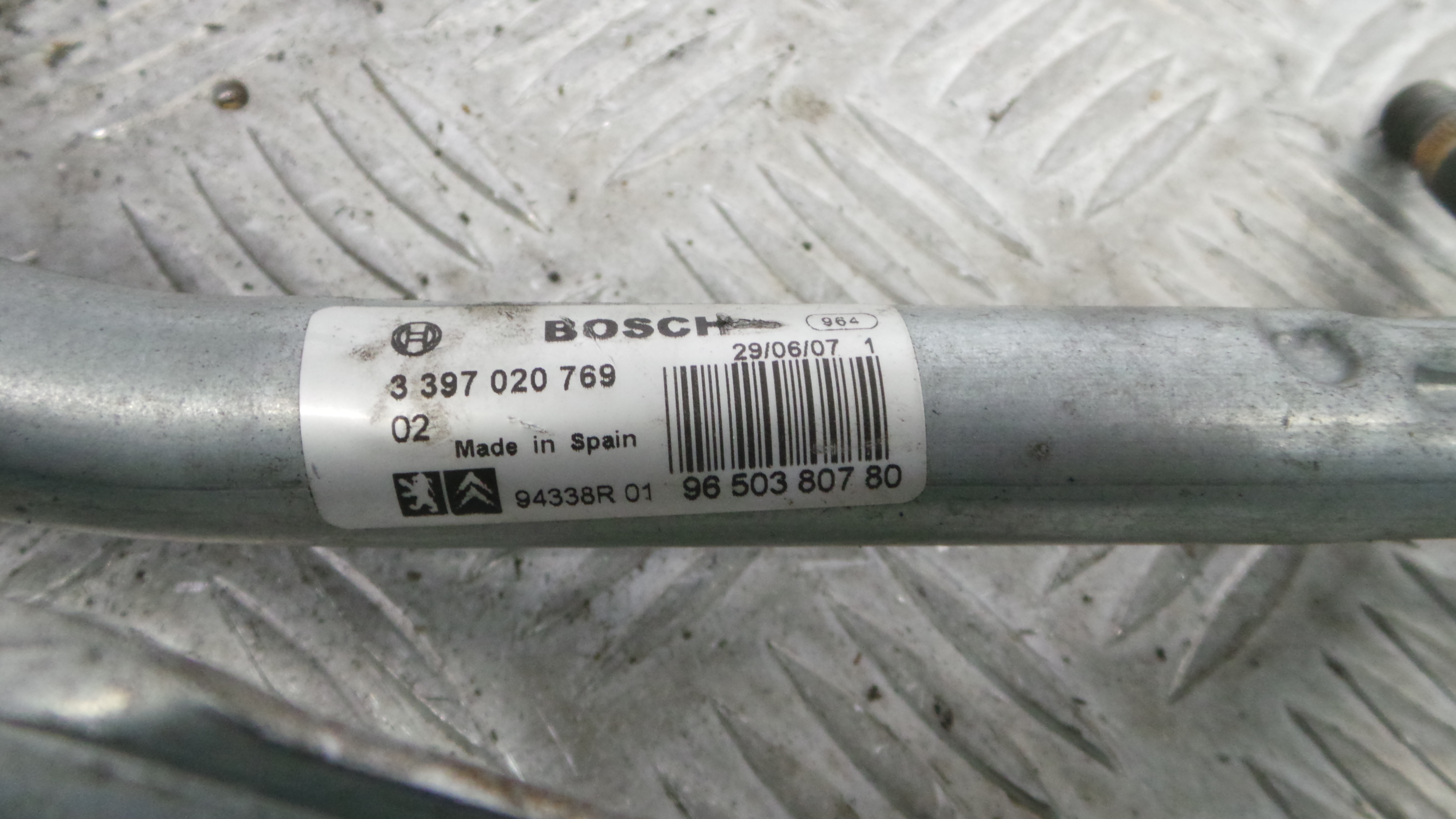 Motor Limpa Vidros Frente  9650380780 - PEUGEOT 207 (WA_, WC_), 207/207+ (WA_, WC_)-36563202