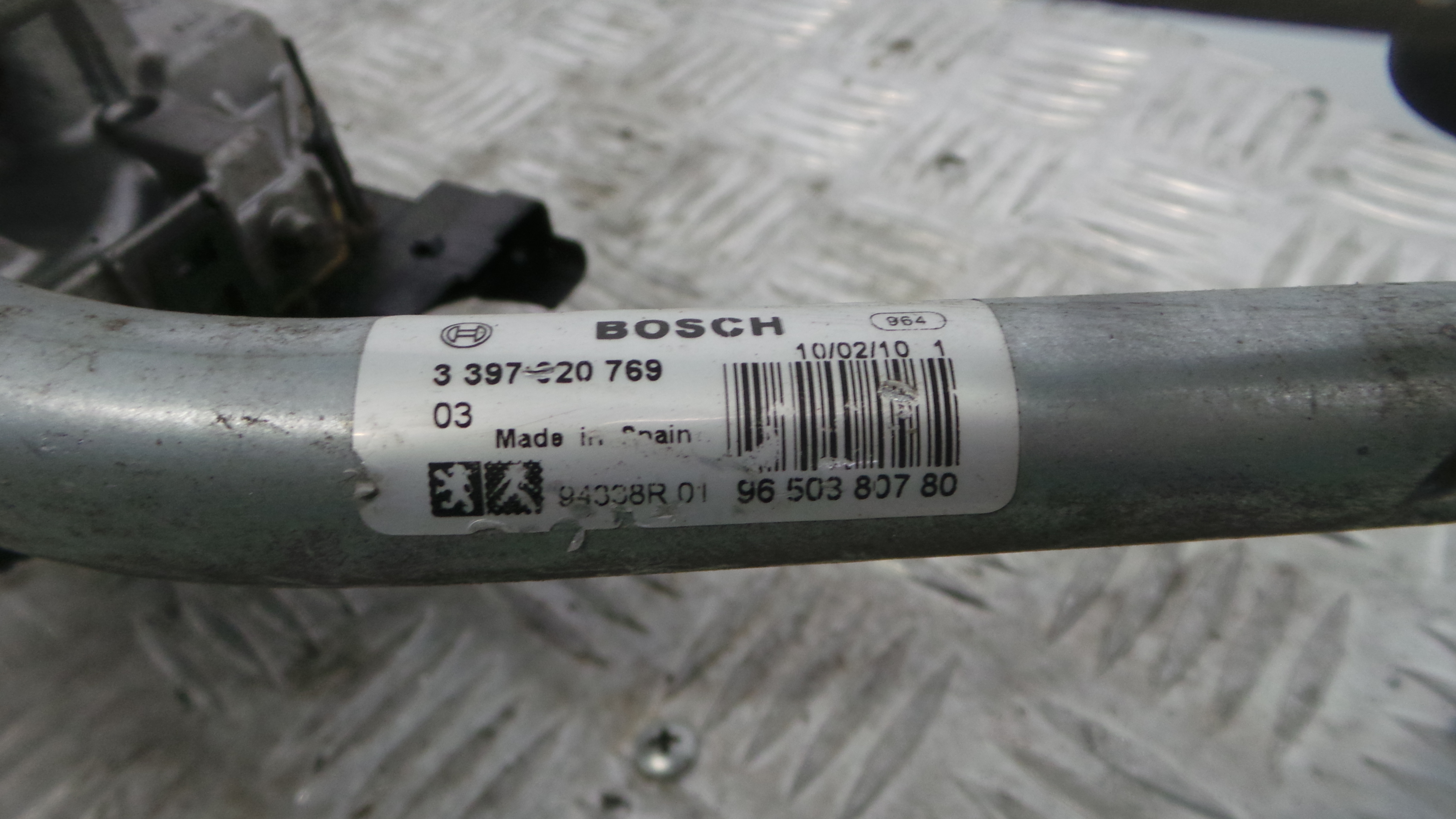 Motor Limpa Vidros Frente  9650380780 - PEUGEOT 207 SW (WK_)-36563224