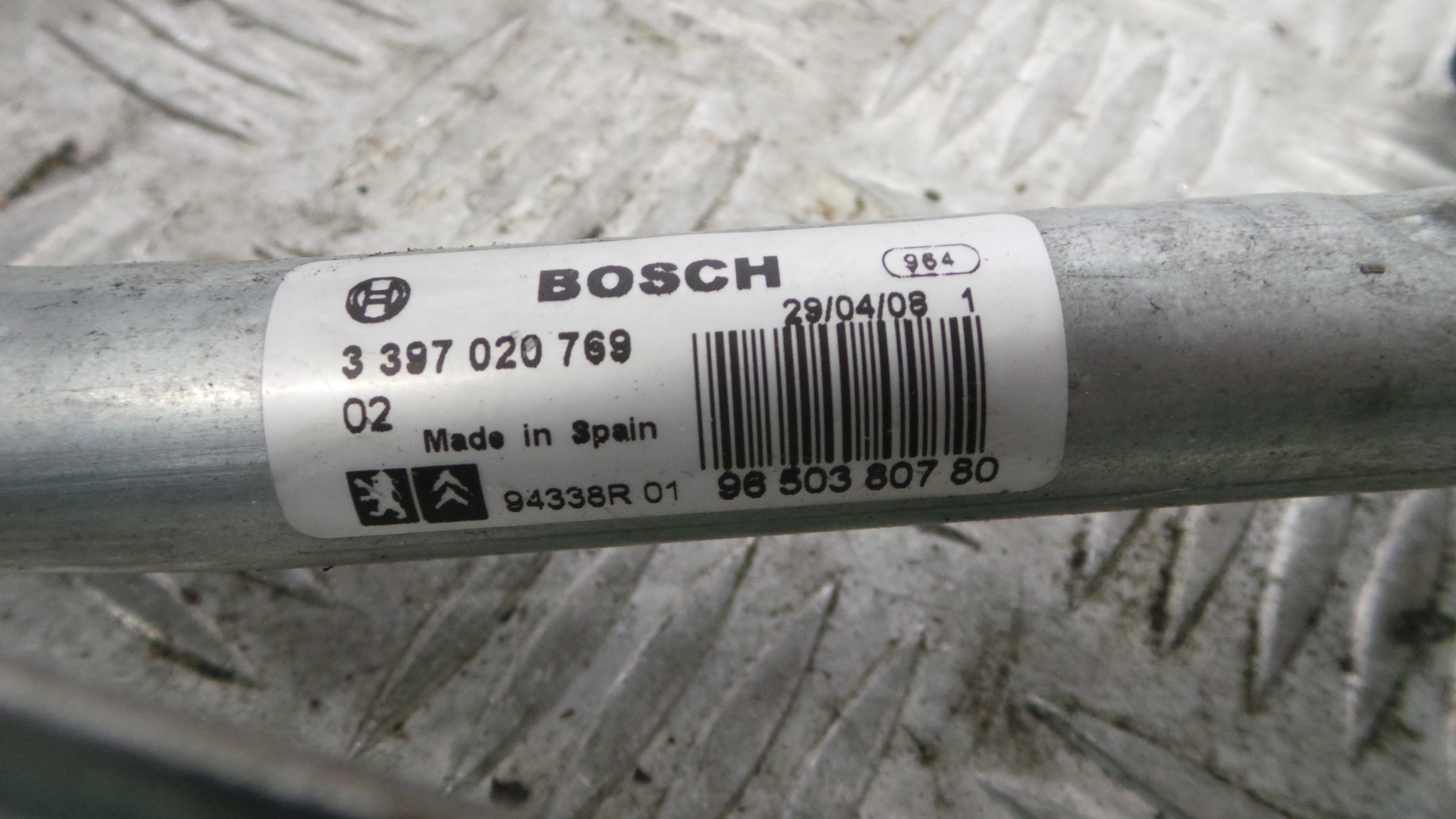 Motor Limpa Vidros Frente 9650380780 - PEUGEOT 207 SW (WK_)-36563514