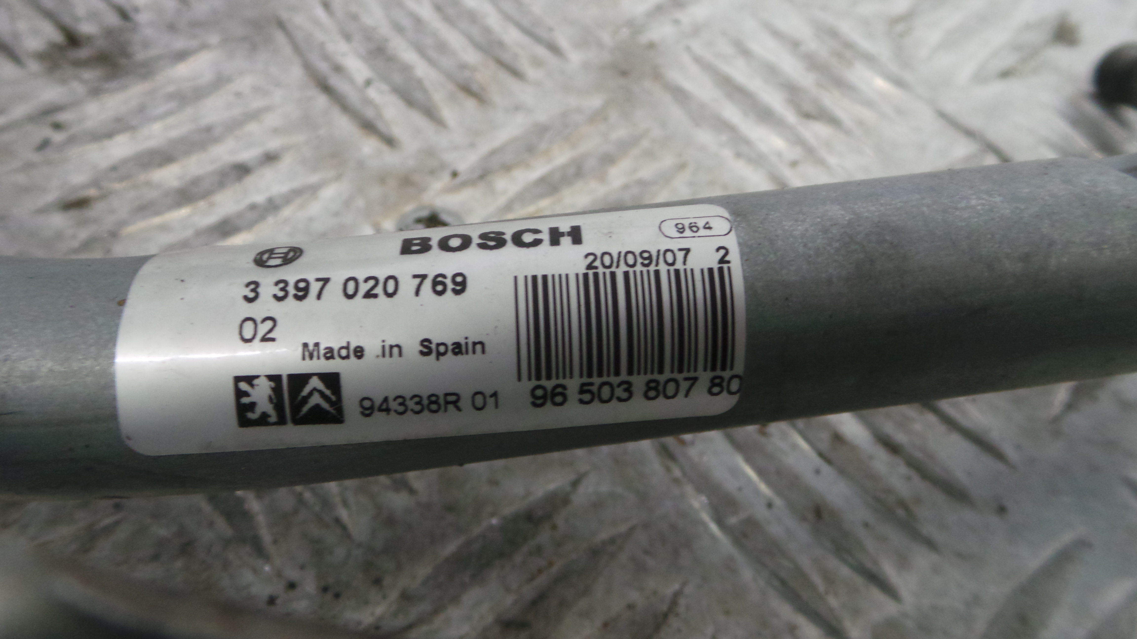 Motor Limpa Vidros Frente 9650380780 - PEUGEOT 207 (WA_, WC_), 207/207+ (WA_, WC_)-36563535