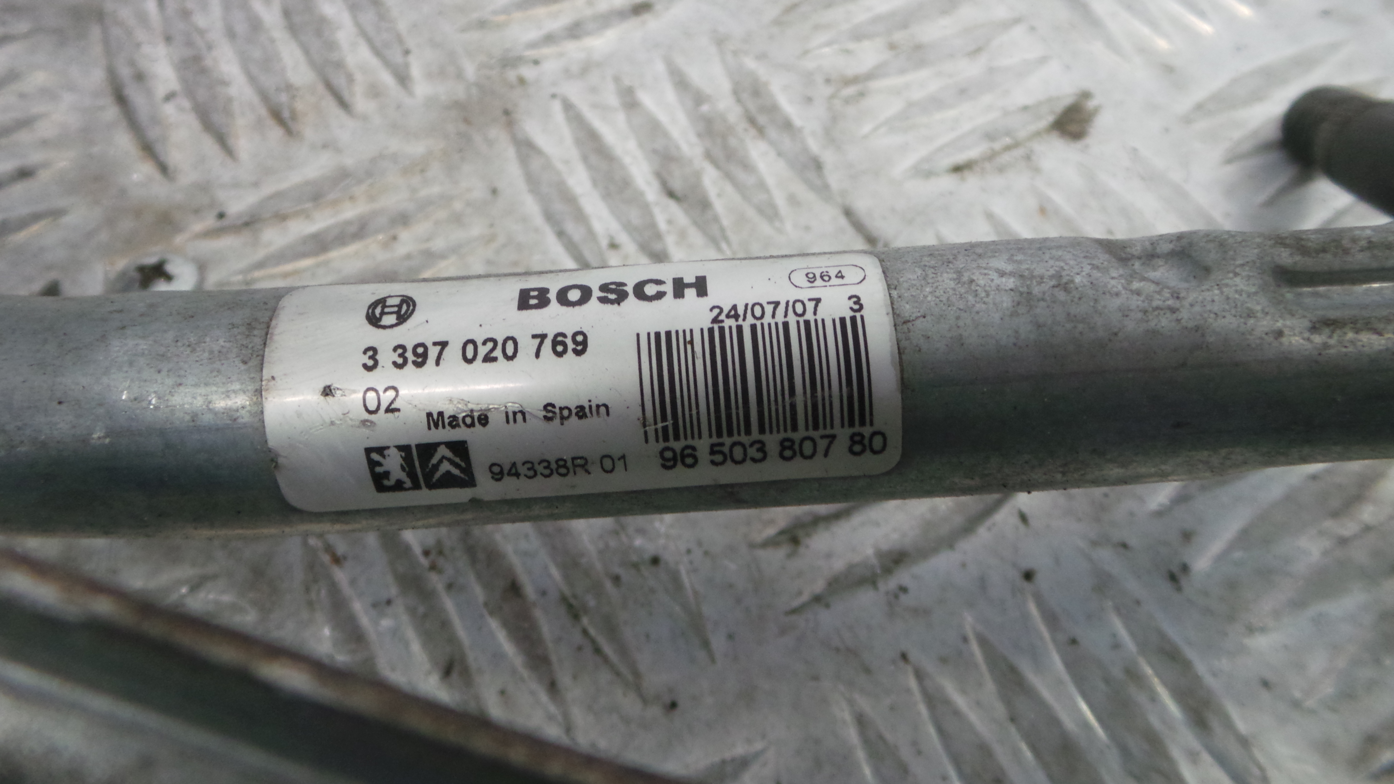 Motor Limpa Vidros Frente  9650380780 - PEUGEOT 207 (WA_, WC_), 207/207+ (WA_, WC_)-36563560