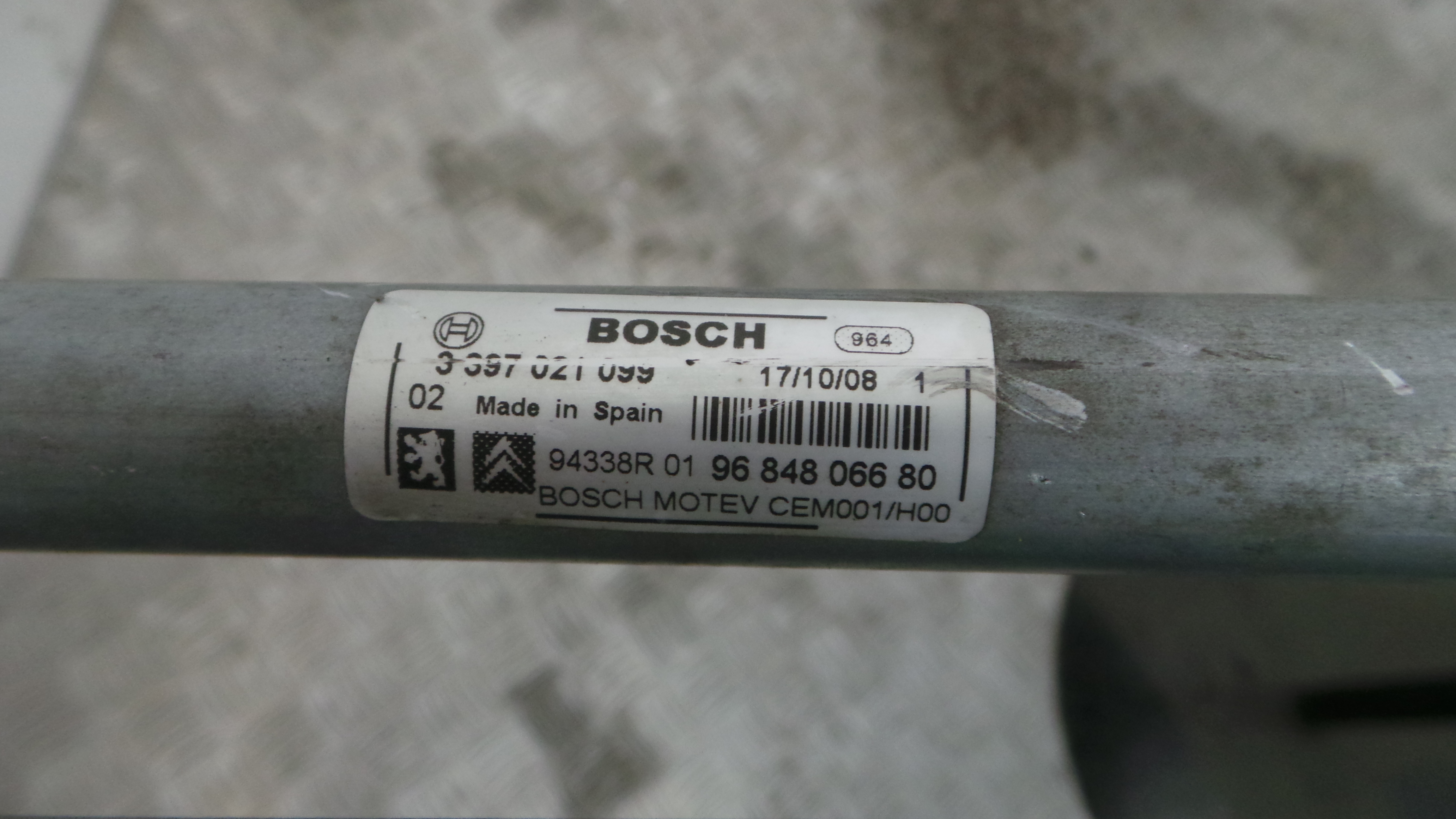 Motor Limpa Vidros Frente  9684806680 - PEUGEOT 308 I (4A_, 4C_)-36570187