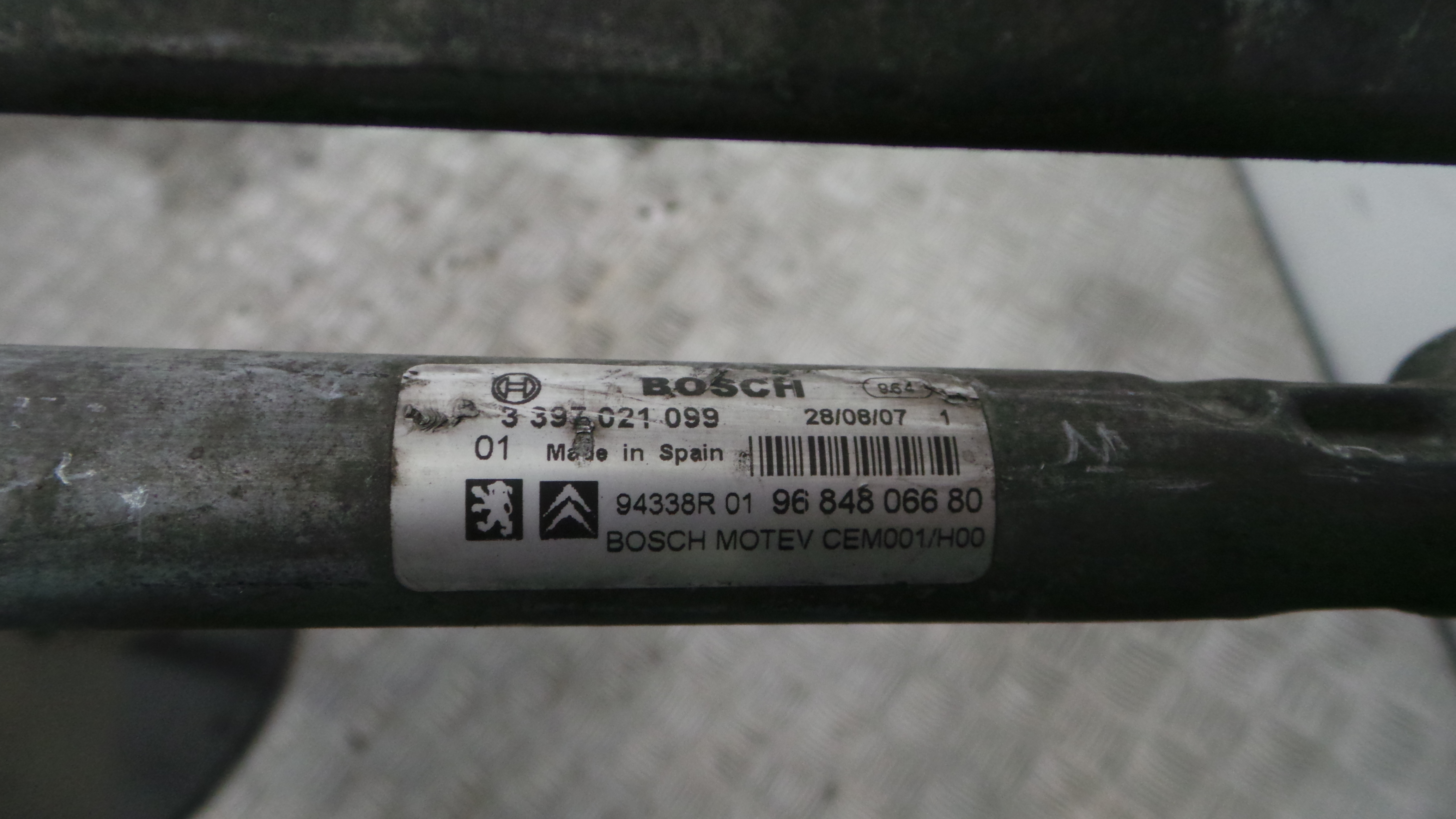 Motor Limpa Vidros Frente  9684806680 - PEUGEOT 308 I (4A_, 4C_)-36570202