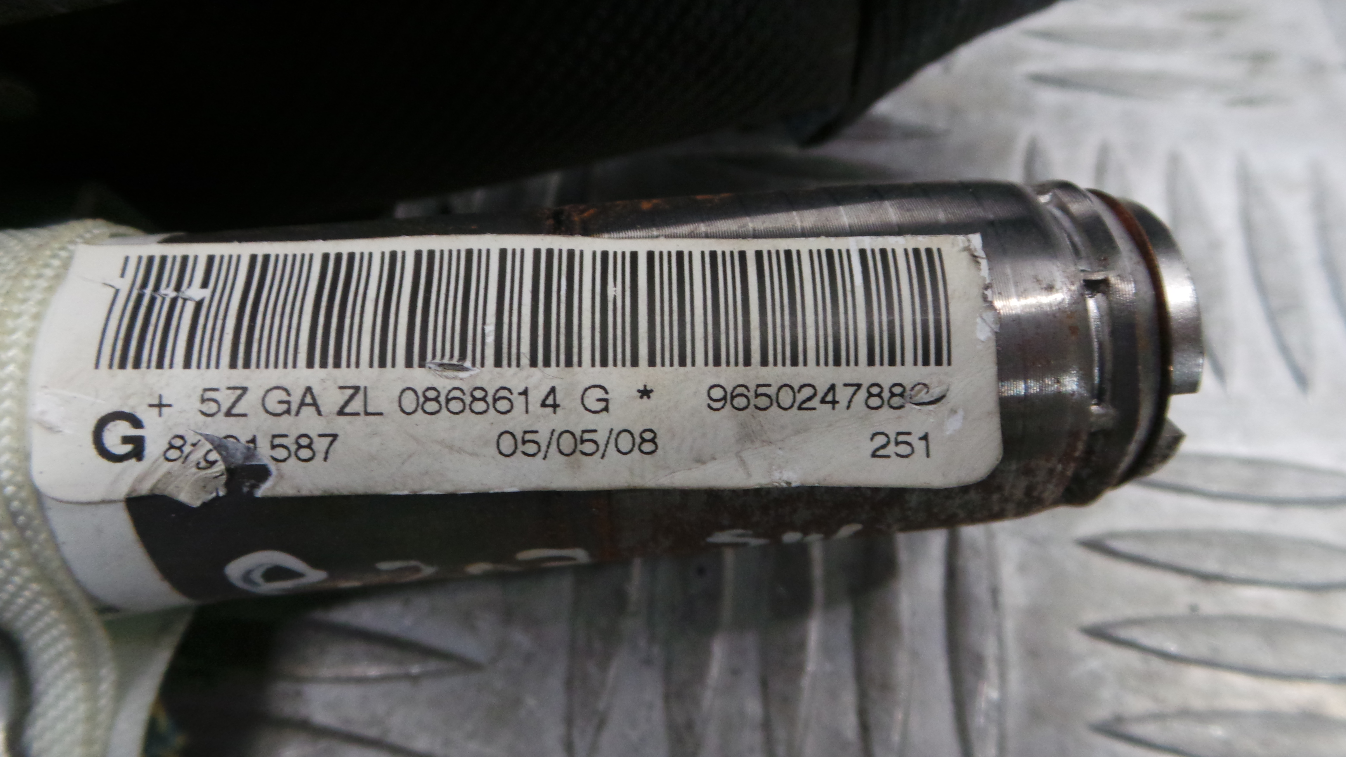 Airbags de Cortina Esq 9650247880 - PEUGEOT 207 SW (WK_)-36585631