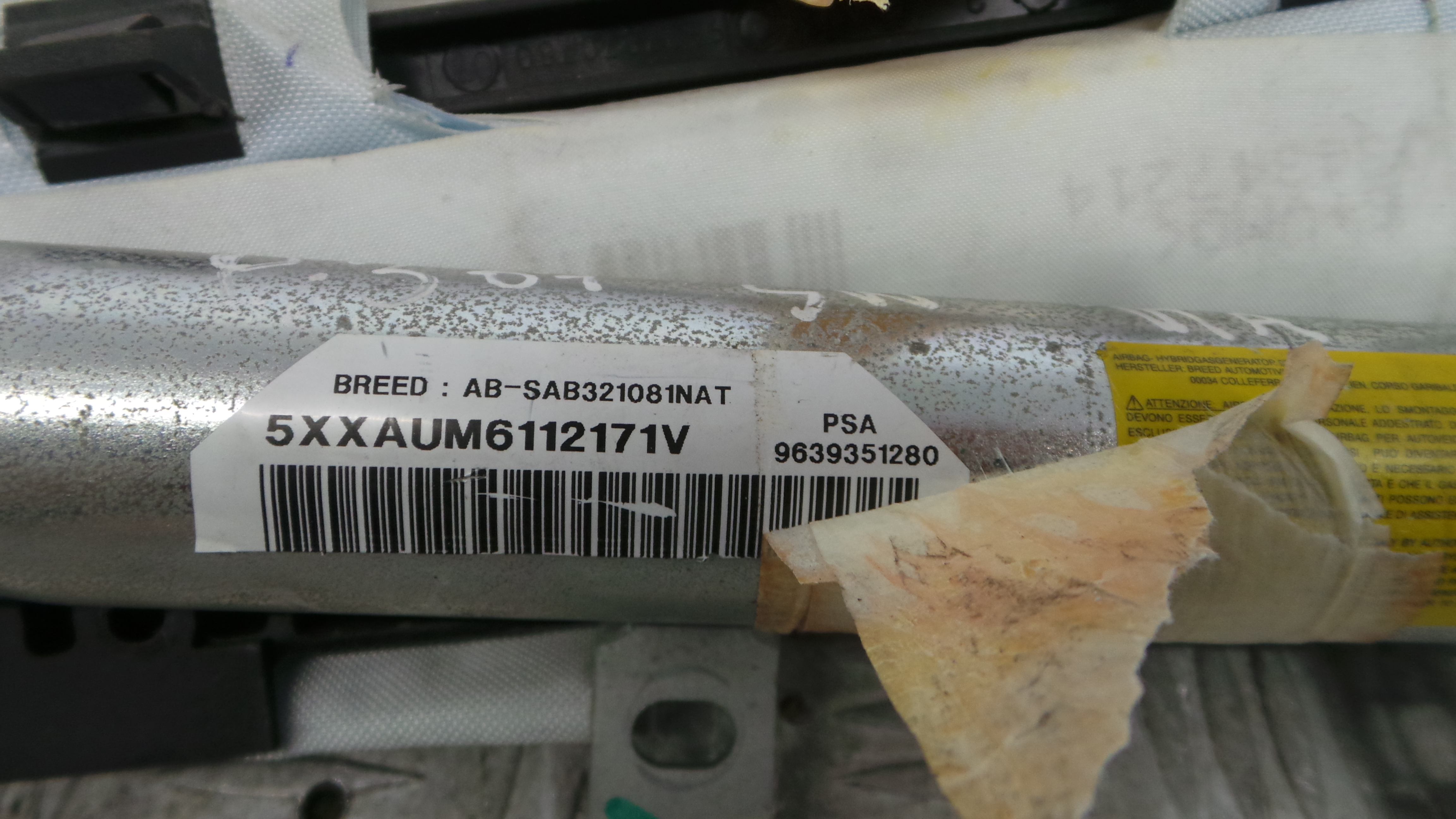 Airbags de Cortina Dto 9639351280 - PEUGEOT 307 SW (3H)-36585662