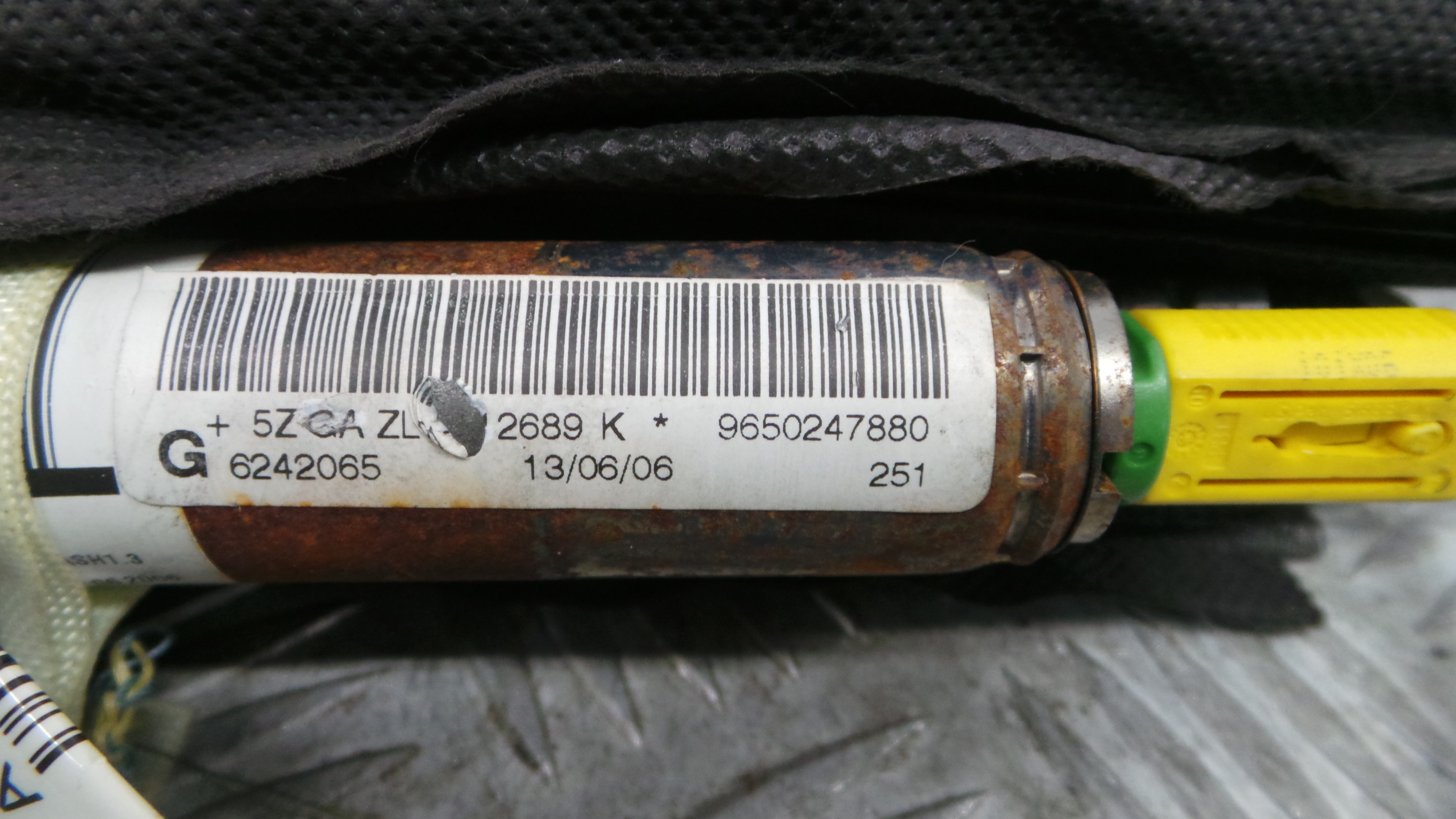 Airbags de Cortina Esq 9650247880 - PEUGEOT 207 (WA_, WC_), 207/207+ (WA_, WC_)-36585994