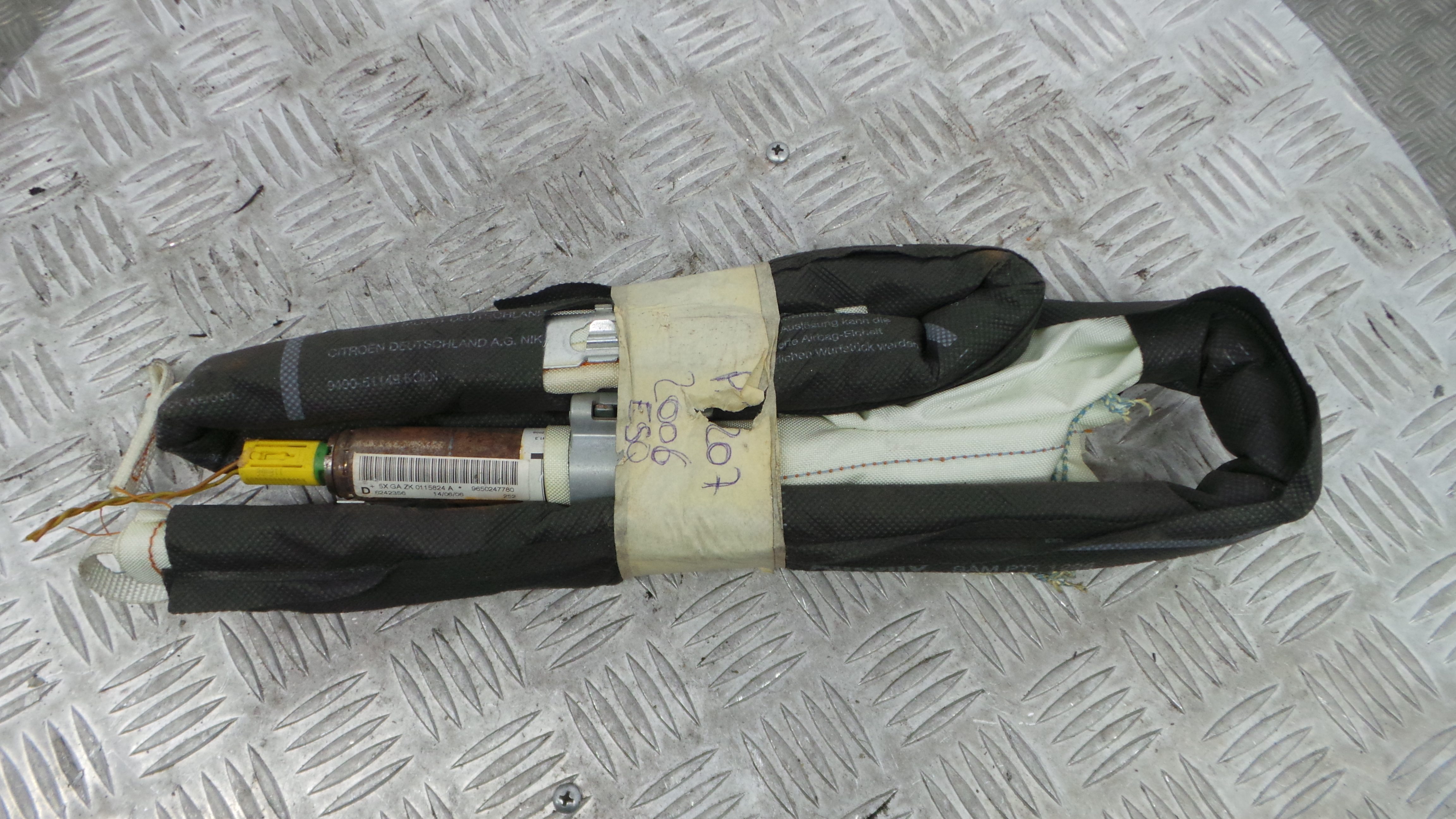 Airbags de Cortina Esq 9650247780 - PEUGEOT 207 (WA_, WC_), 207/207+ (WA_, WC_)-36586095