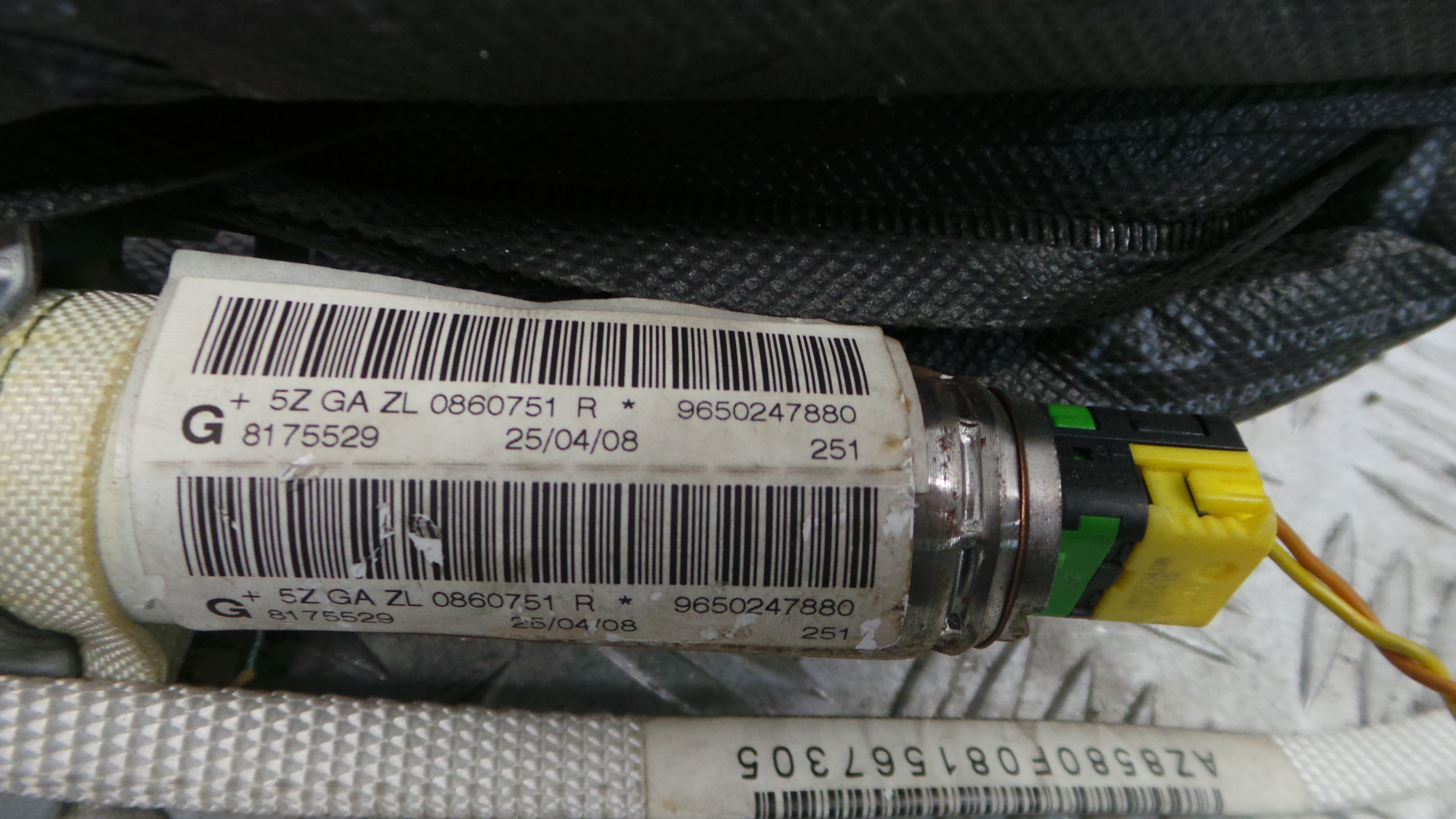 Airbags de Cortina Esq 9650247880 - PEUGEOT 207 SW (WK_)-36586117