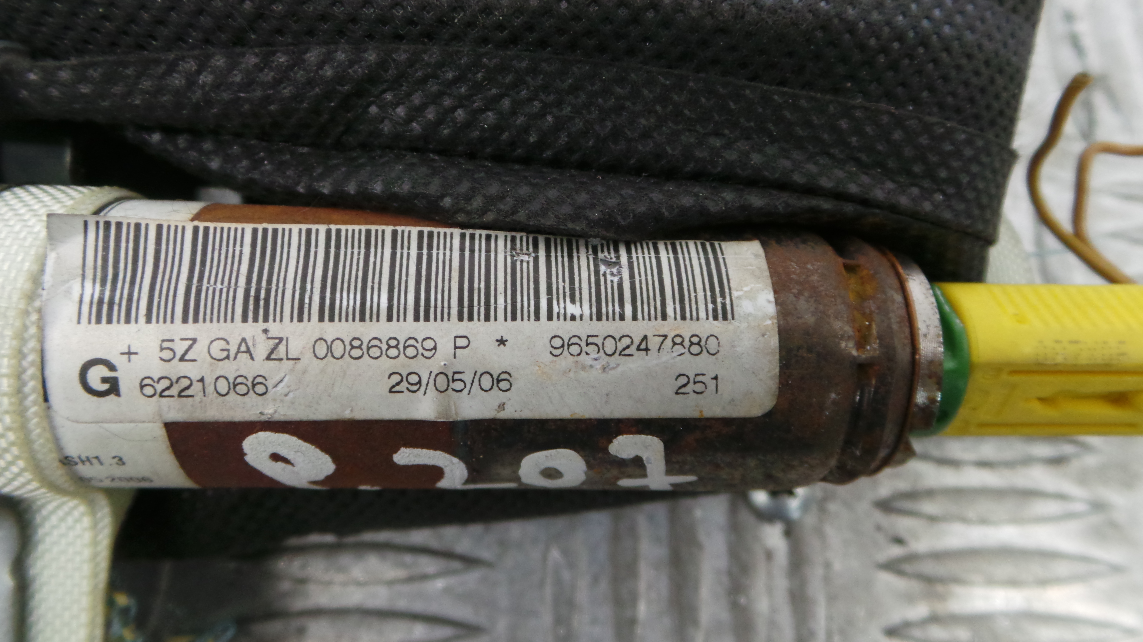 Airbags de Cortina Esq 9650247880 - PEUGEOT 207 (WA_, WC_), 207/207+ (WA_, WC_)-36586151