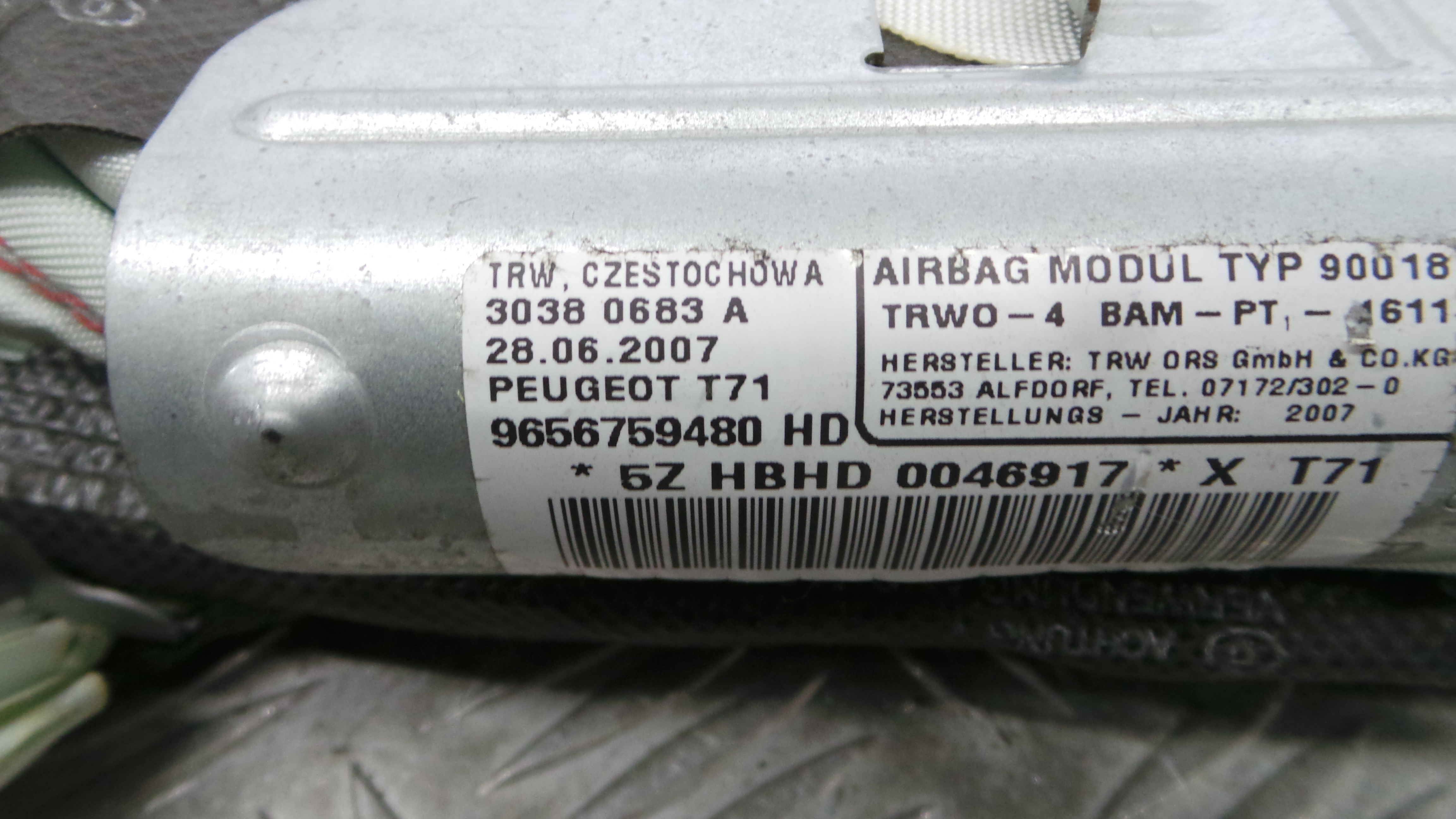 Airbags de Cortina Esq 9656759480 - PEUGEOT 308 I (4A_, 4C_)-36586186