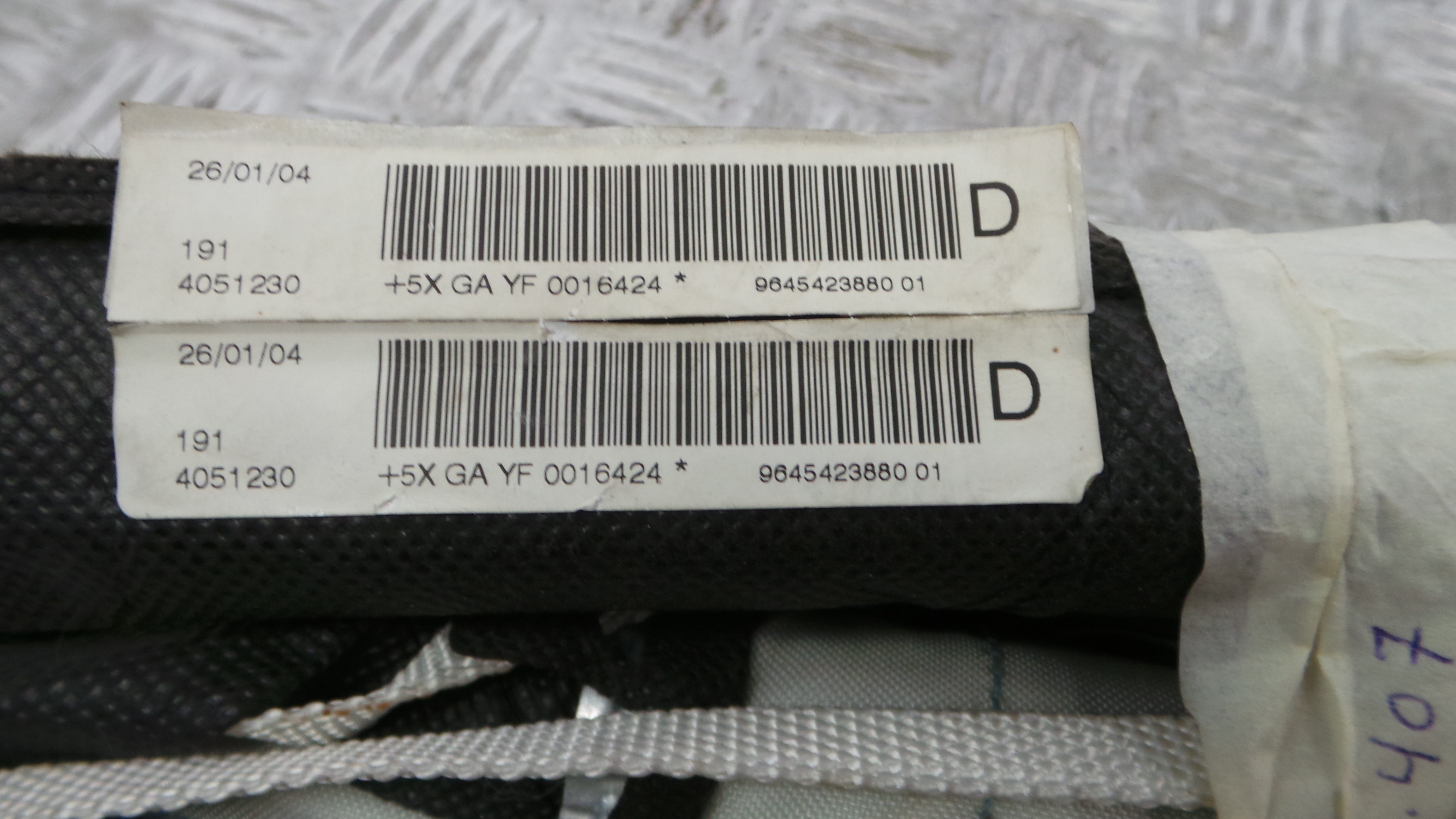 Airbags de Cortina Dto 9645423880 - PEUGEOT 407 (6D_)-36586198