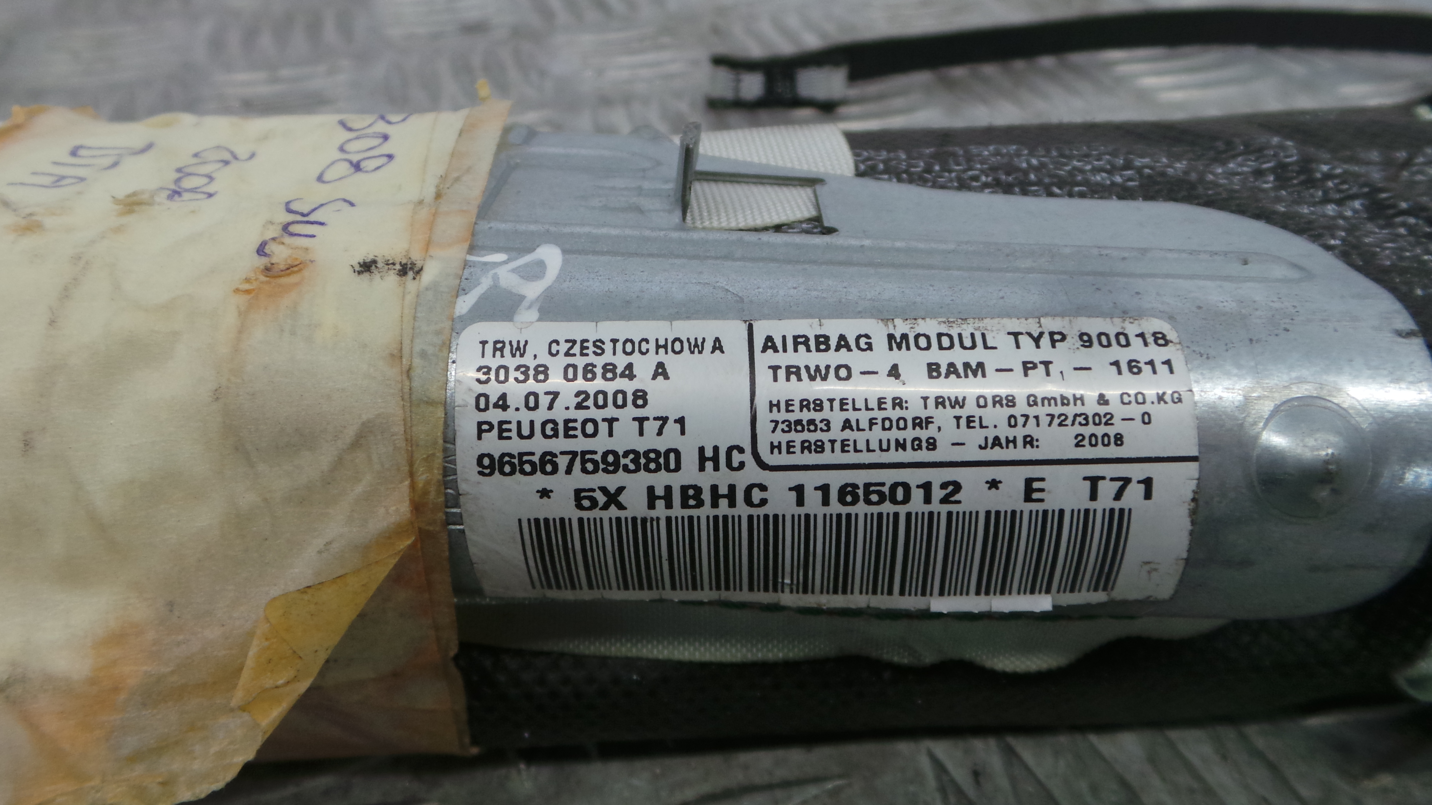 Airbags de Cortina Dto 9656759380 - PEUGEOT 308 SW I (4E_, 4H_)-36586225