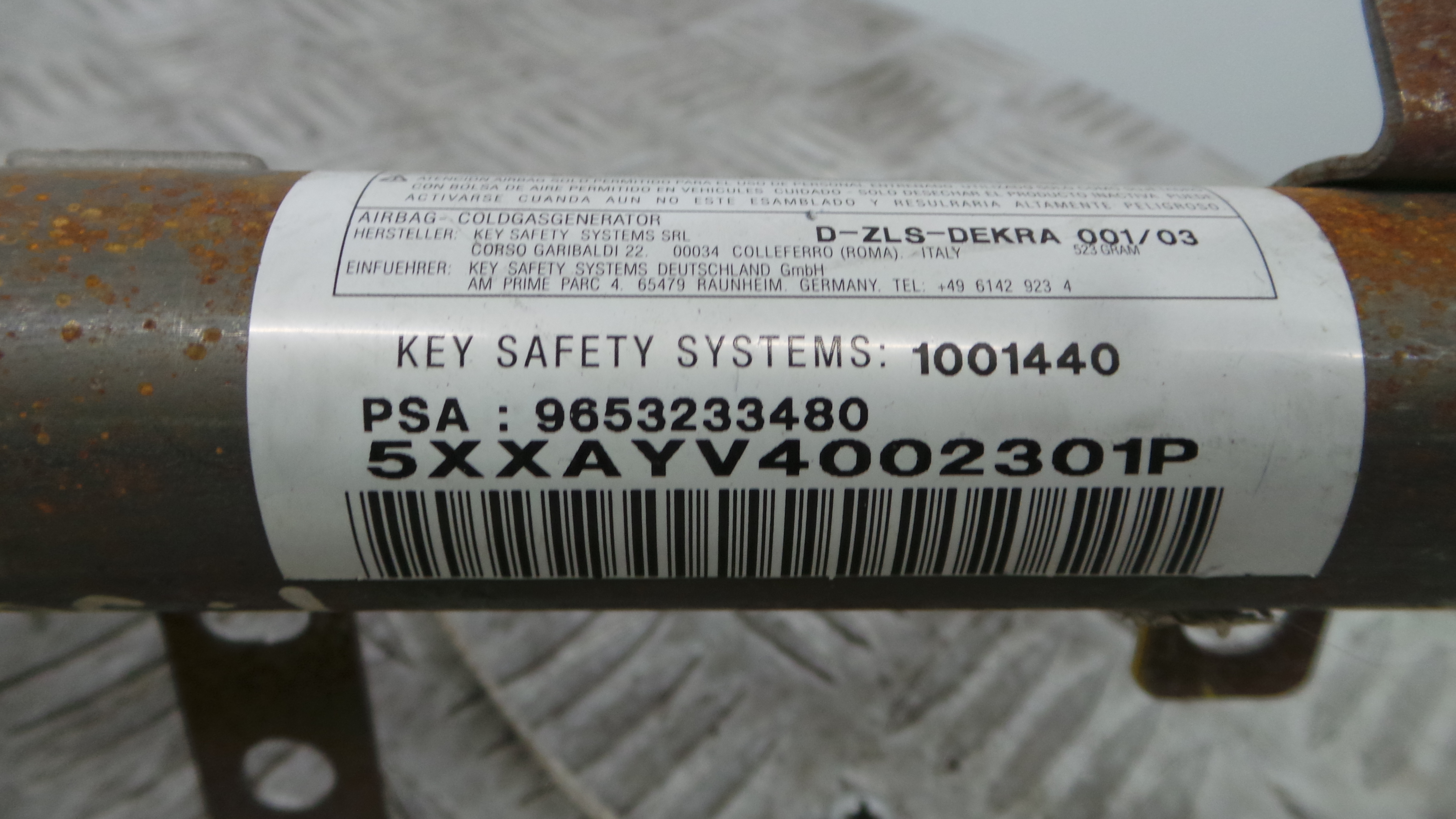 Airbags de Cortina Dto 9653233480 - PEUGEOT 307 SW (3H)-36586241