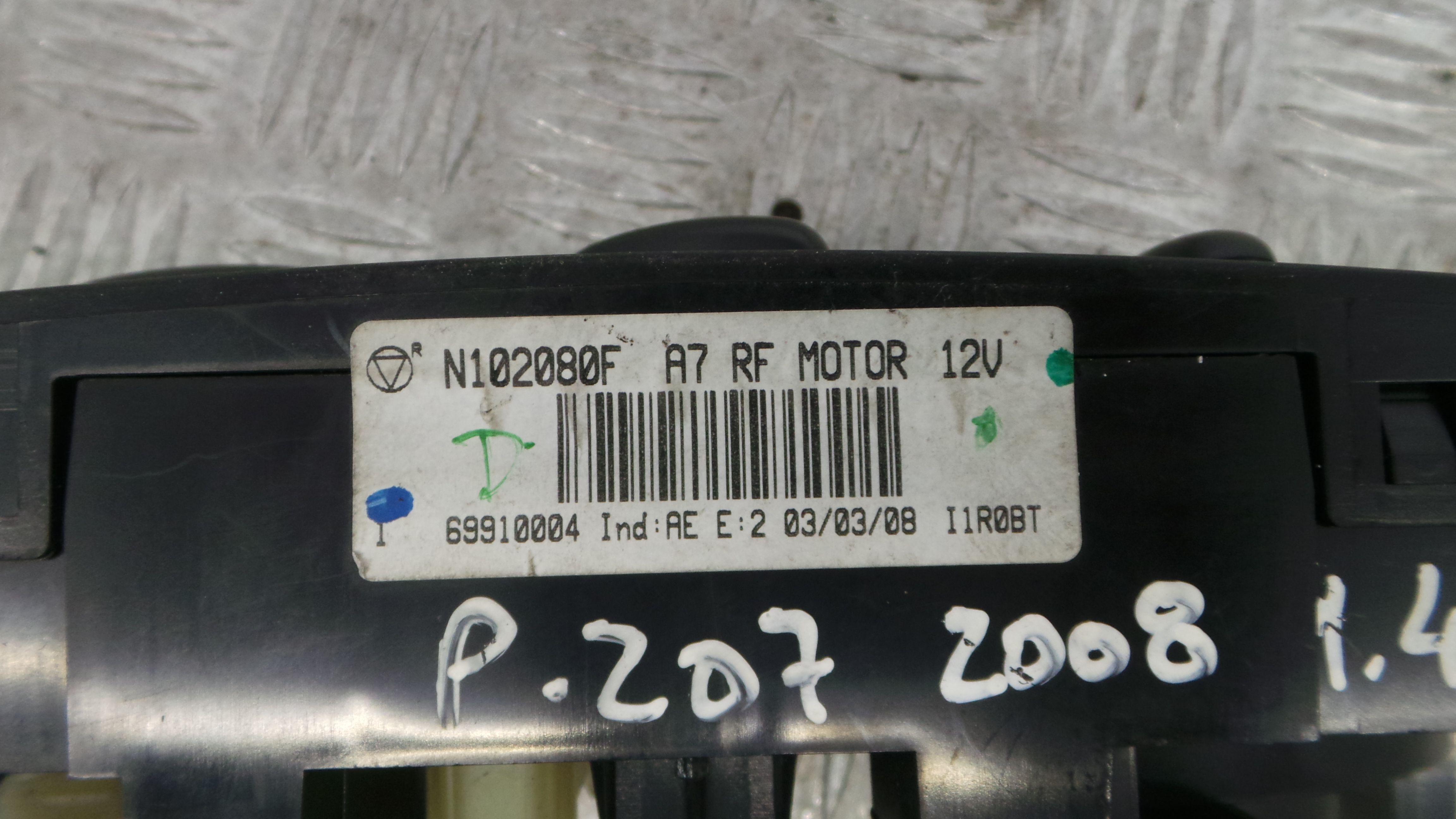 Comando da Sofagem / Climatronic N102080F - PEUGEOT 207 (WA_, WC_), 207/207+ (WA_, WC_)-36589135