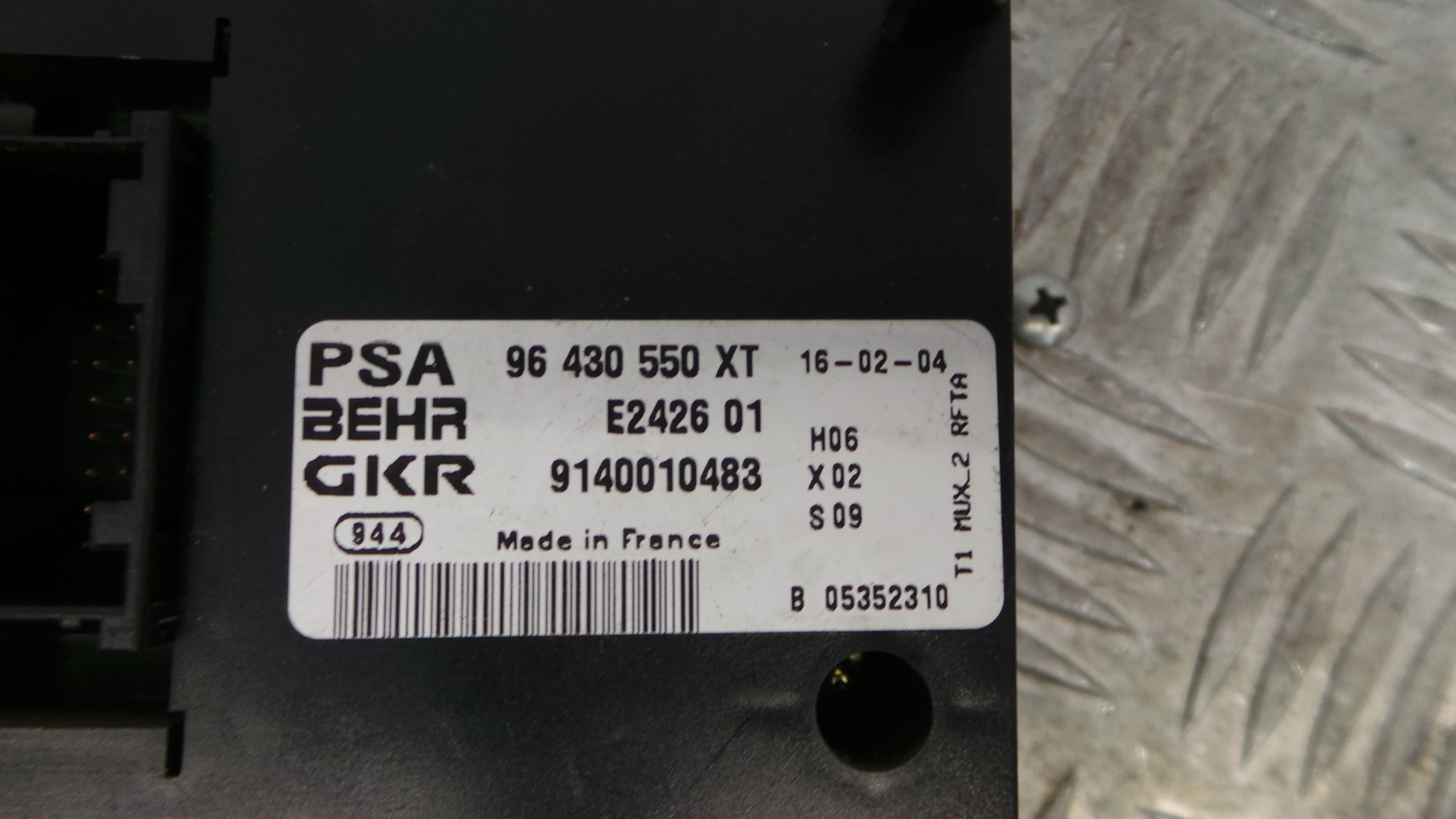 Comando da Sofagem / Climatronic 96430550XT - PEUGEOT 206 Hatchback (2A/C)-36589168