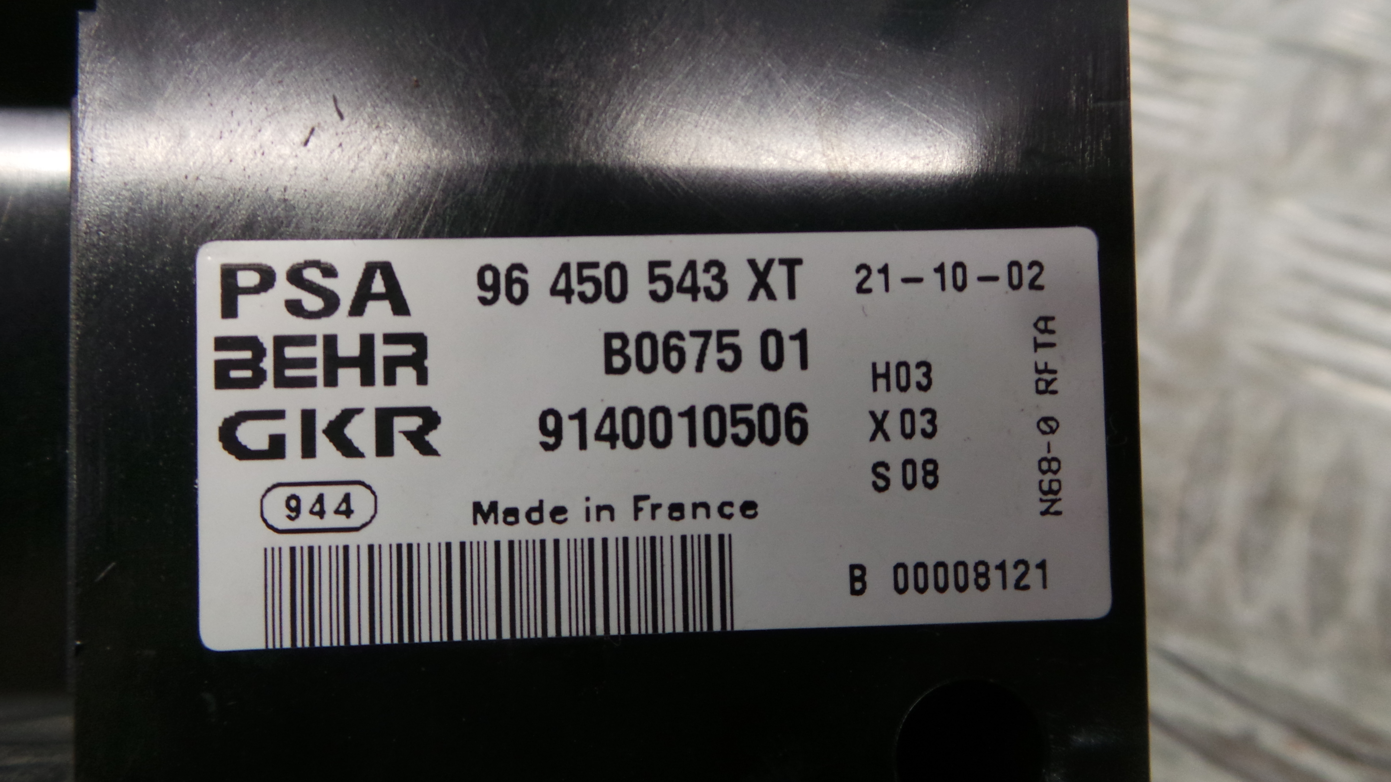 Comando da Sofagem / Climatronic 96450543XT - CITROËN XSARA PICASSO (N68)-36593009