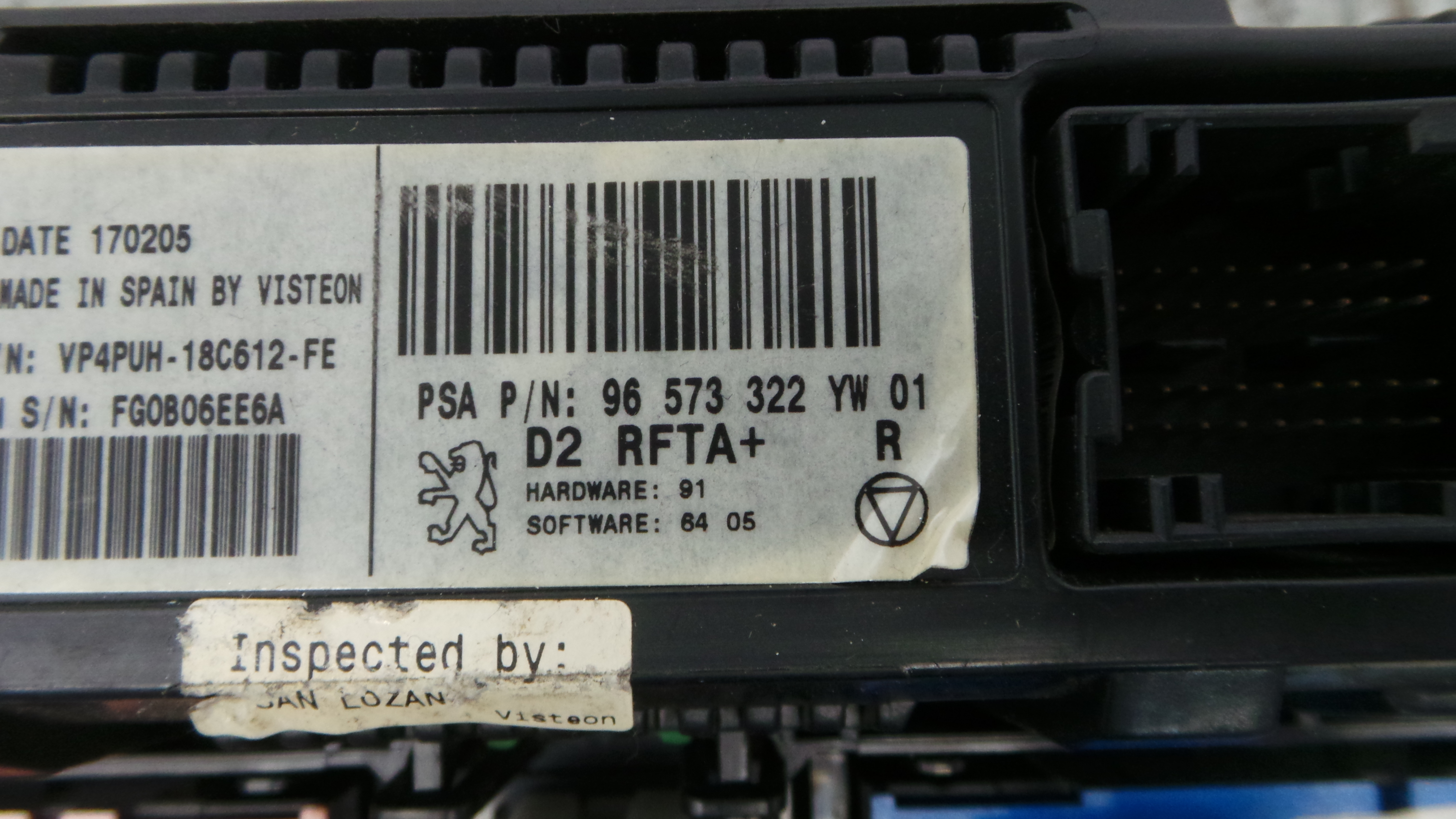 Comando da Sofagem / Climatronic 96573322YW - PEUGEOT 407 (6D_)-36593140