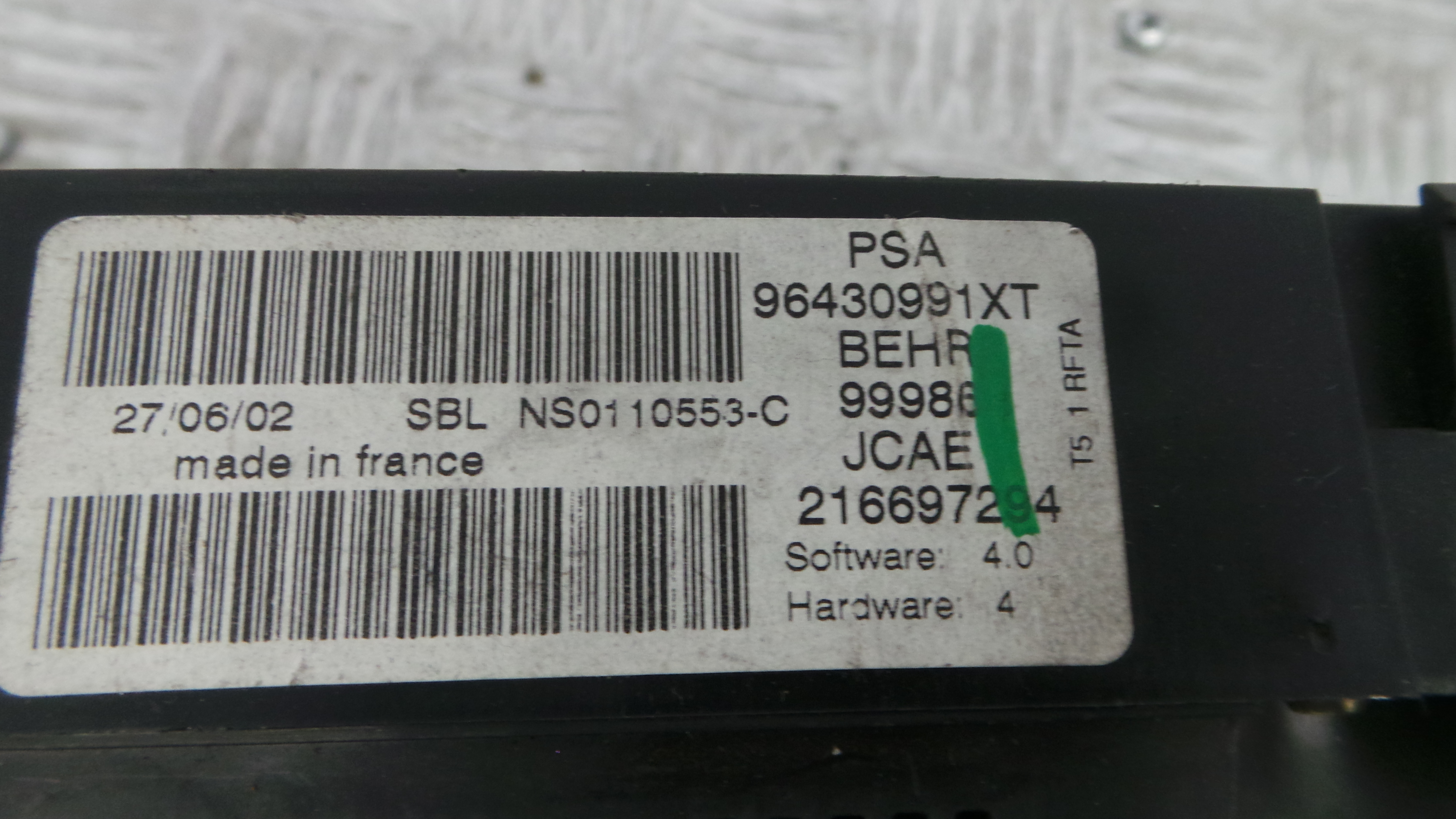 Comando da Sofagem / Climatronic 96430991XT - PEUGEOT 307 (3A/C)-36593190