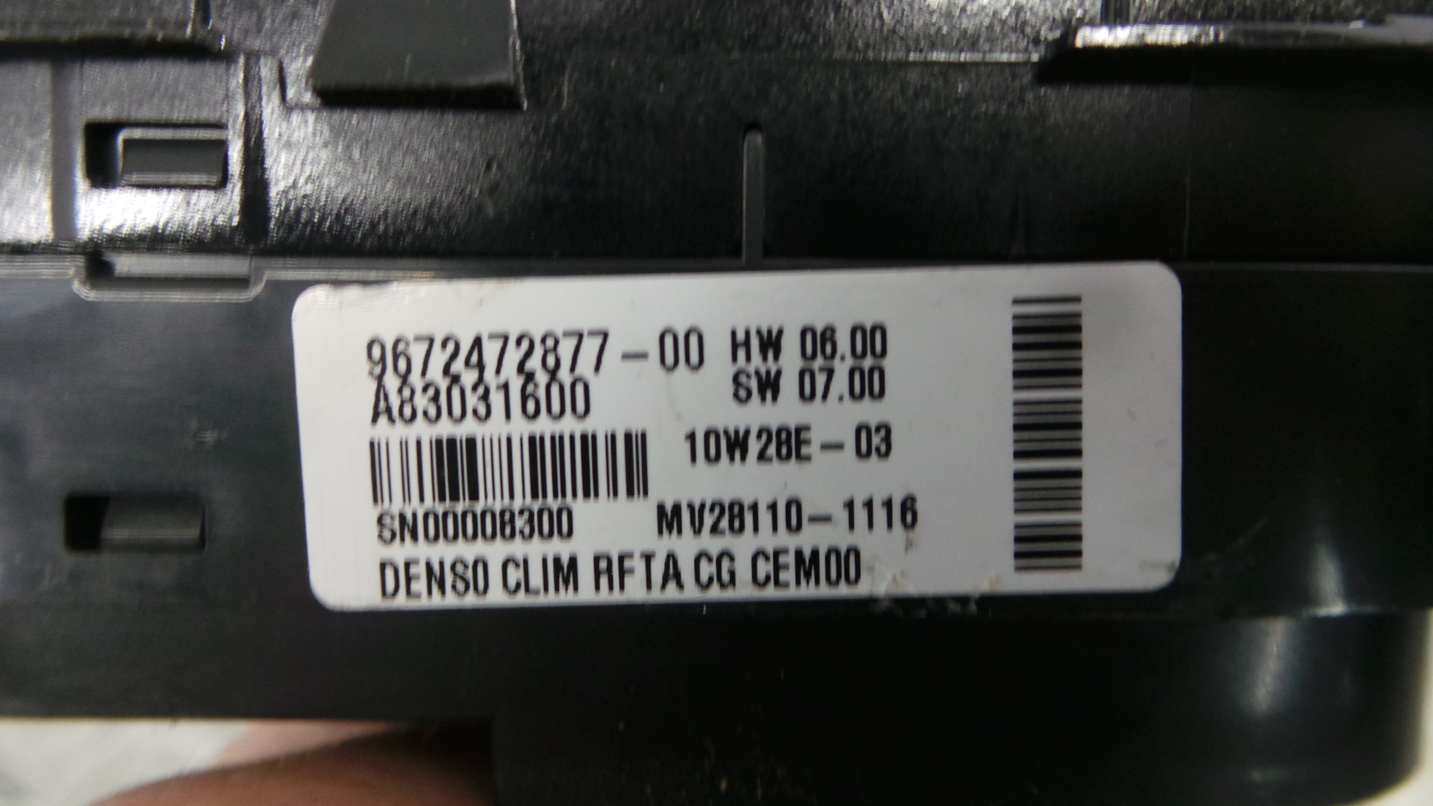 Comando da Sofagem / Climatronic 9672472877 - CITROËN C4 PICASSO I Veículo multiuso (UD_)-36593209