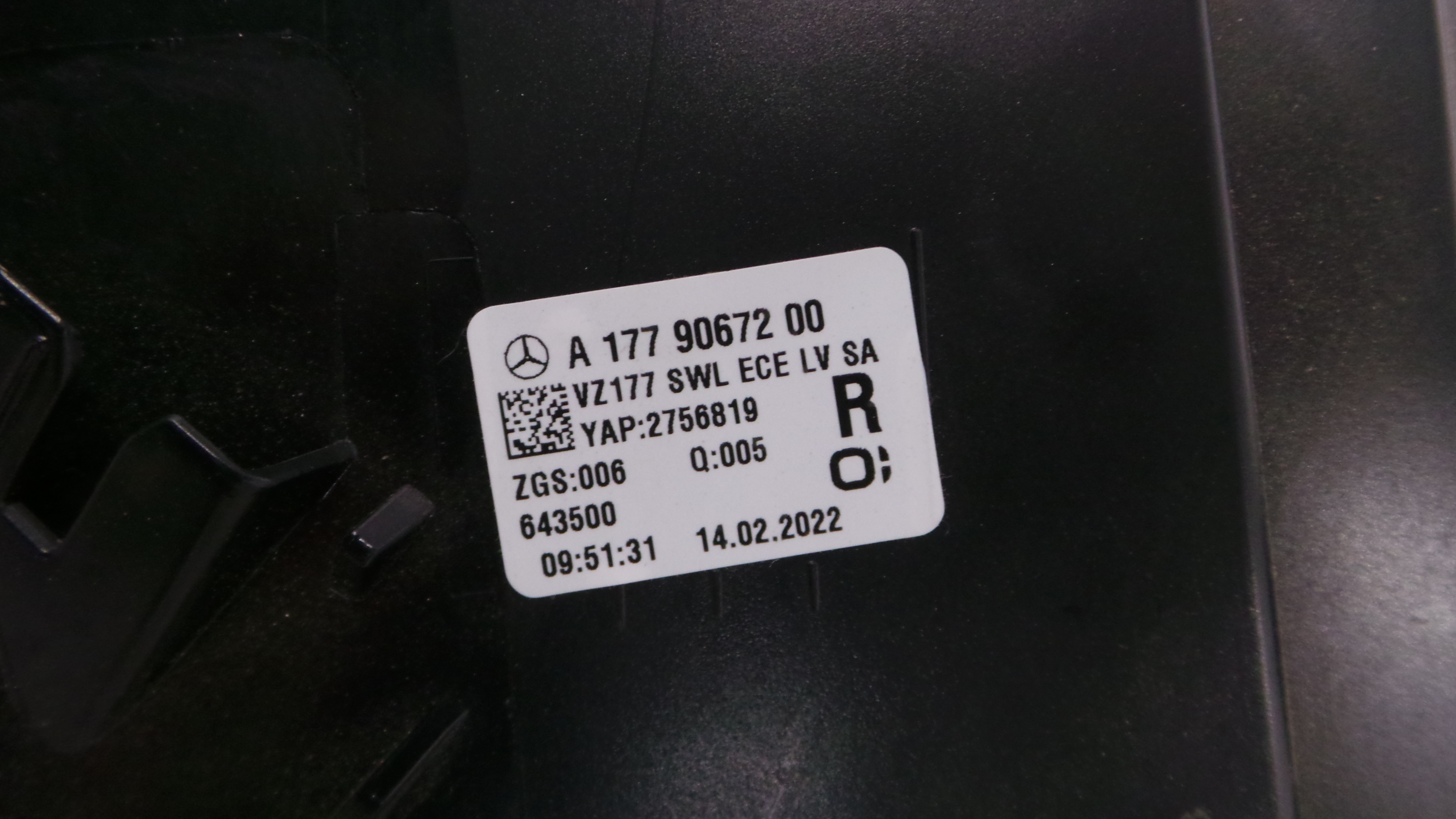 Farolim Stop Dto A1779067200 - MERCEDES-BENZ A-CLASS três volumes (V177)-36599089