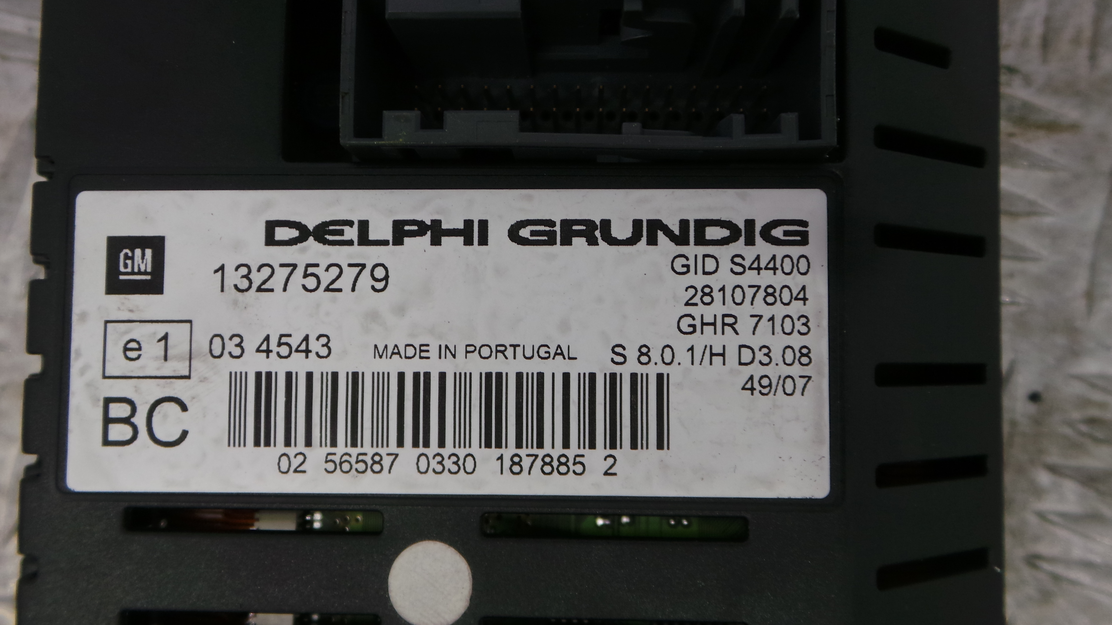 Display do Ar Condicionado / Rádio / GPS / DVD 13275279 - OPEL CORSA D (S07)-36616893