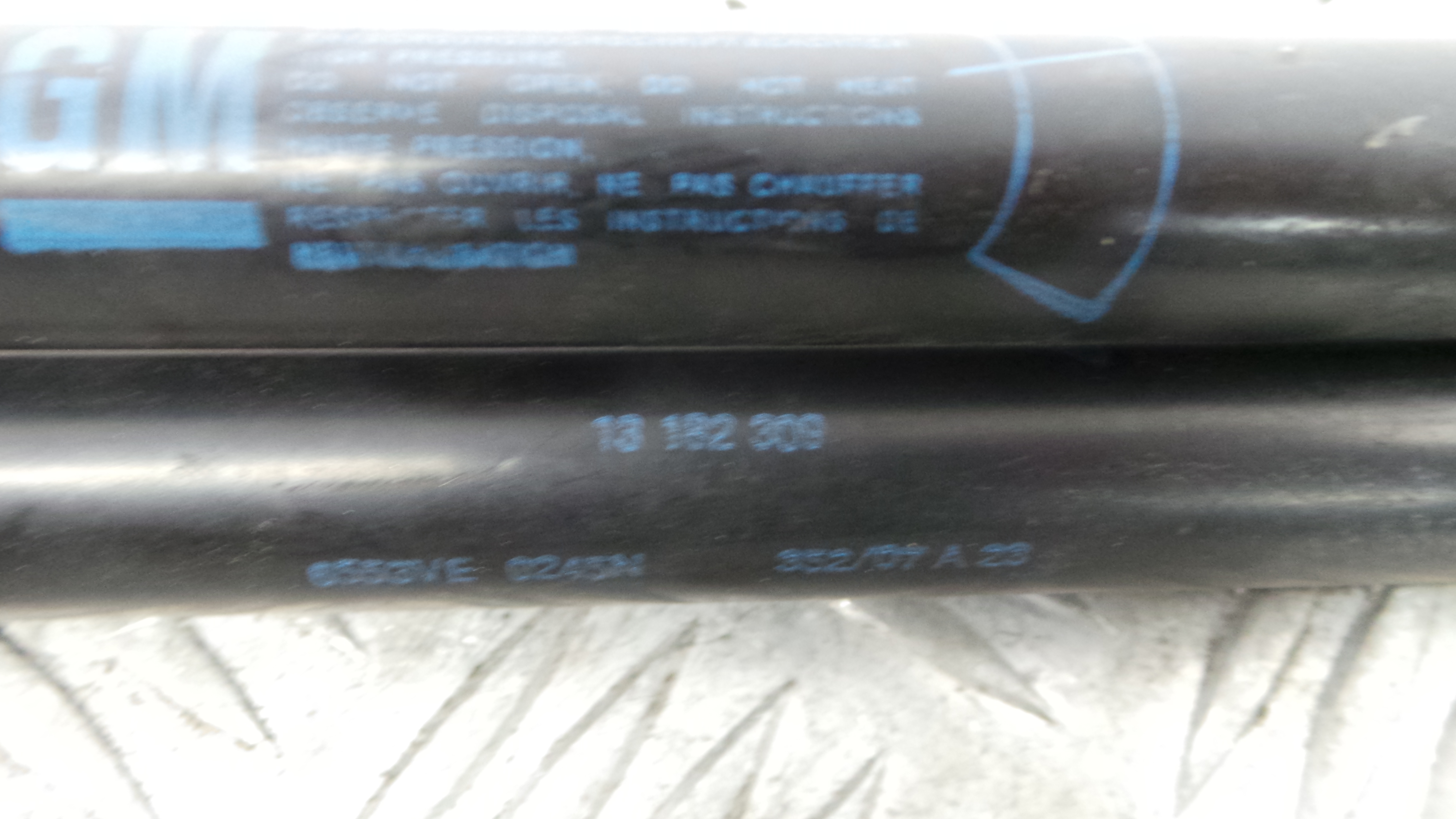 Amortecedor da Mala 13182309 - OPEL CORSA D (S07)-36619505