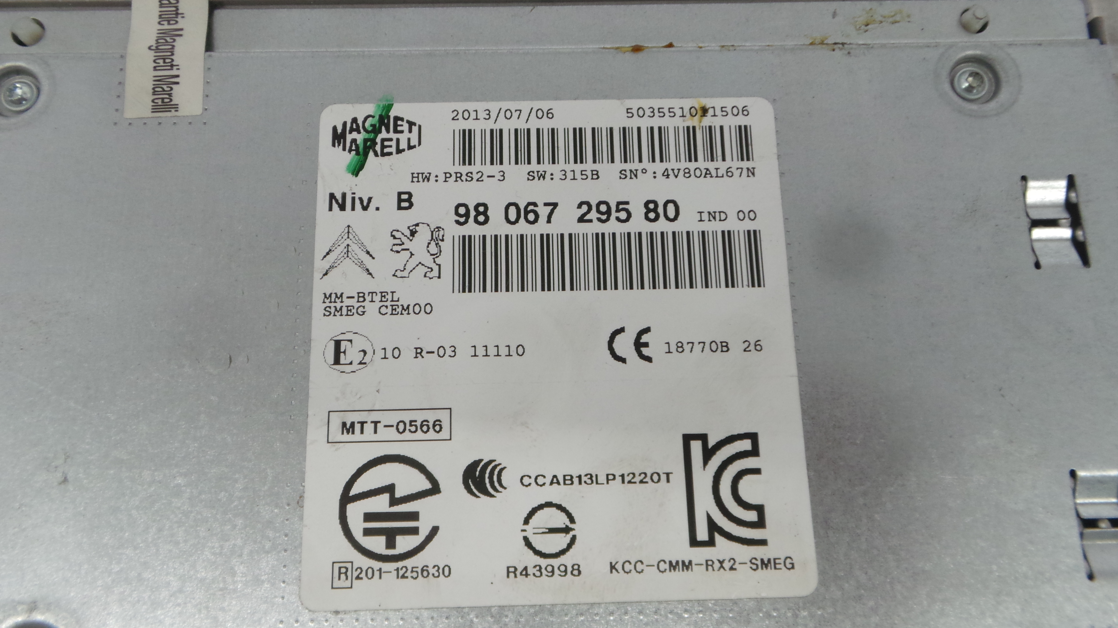 Auto-rádios 9806729580 - PEUGEOT 208 I (CA_, CC_)-36636462