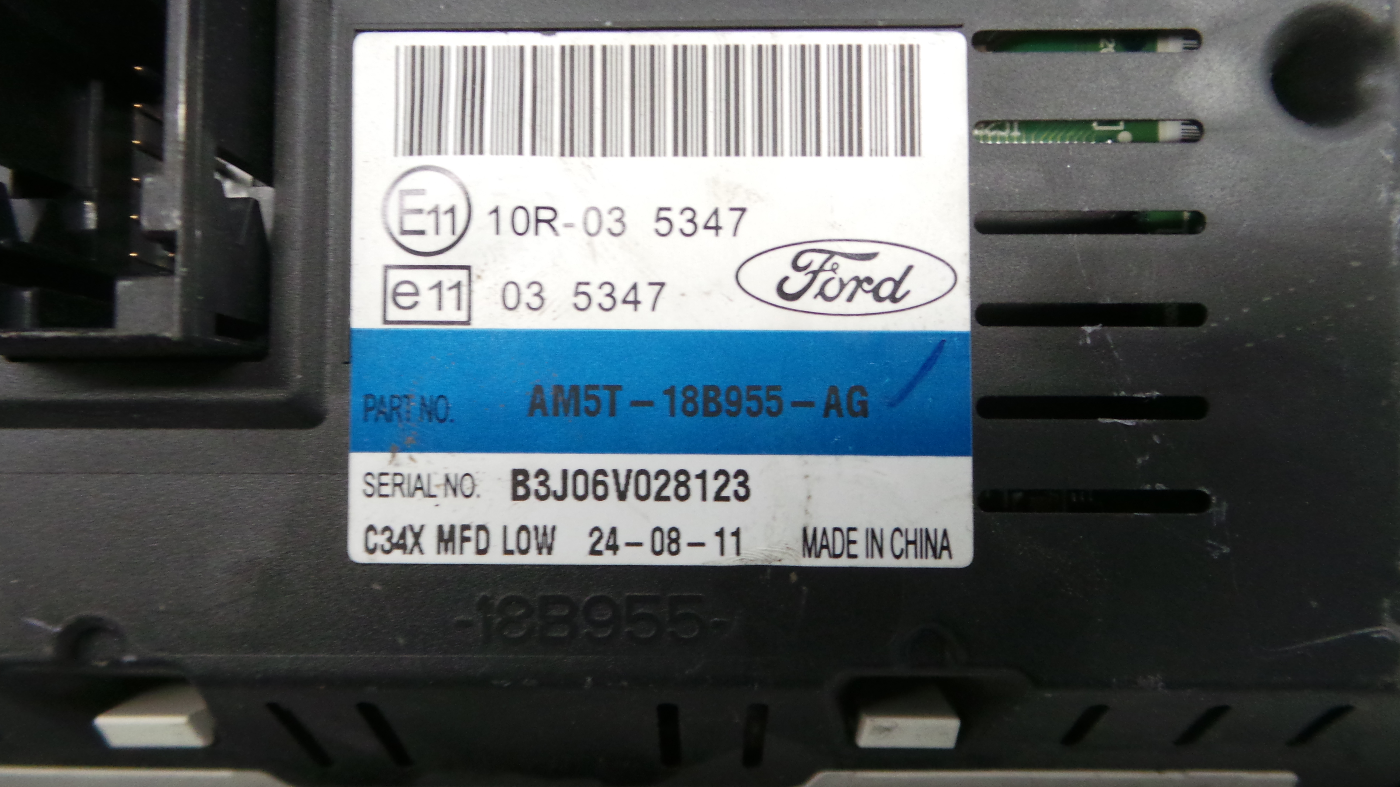 Display do Ar Condicionado / Rádio / GPS / DVD AM5T-18B955-AG - FORD FOCUS III Turnier-36676330