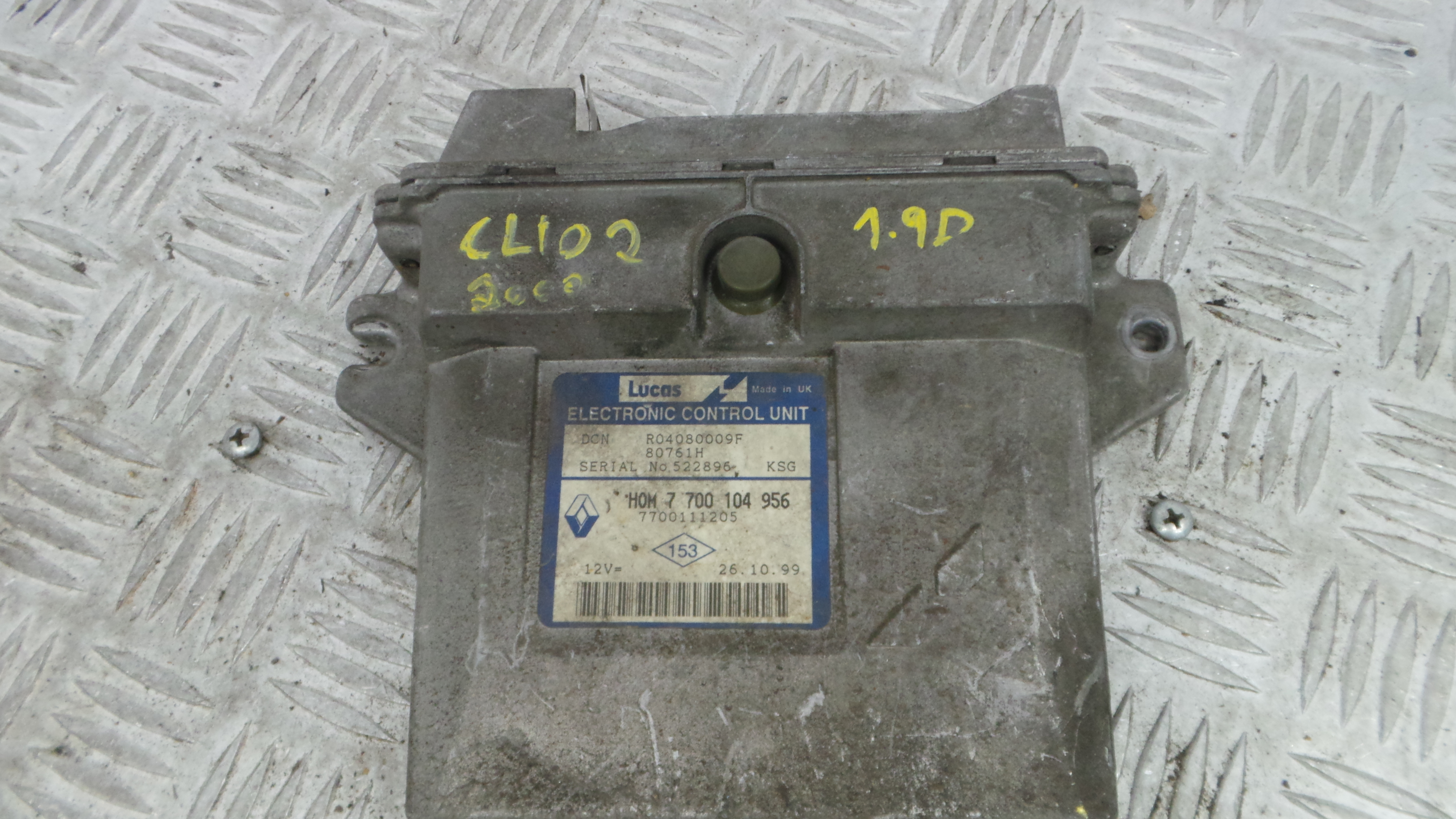 Centralina do Motor 7700104956 - RENAULT CLIO II (BB_, CB_), CLIO Mk II (BB_, CB_)-36685990