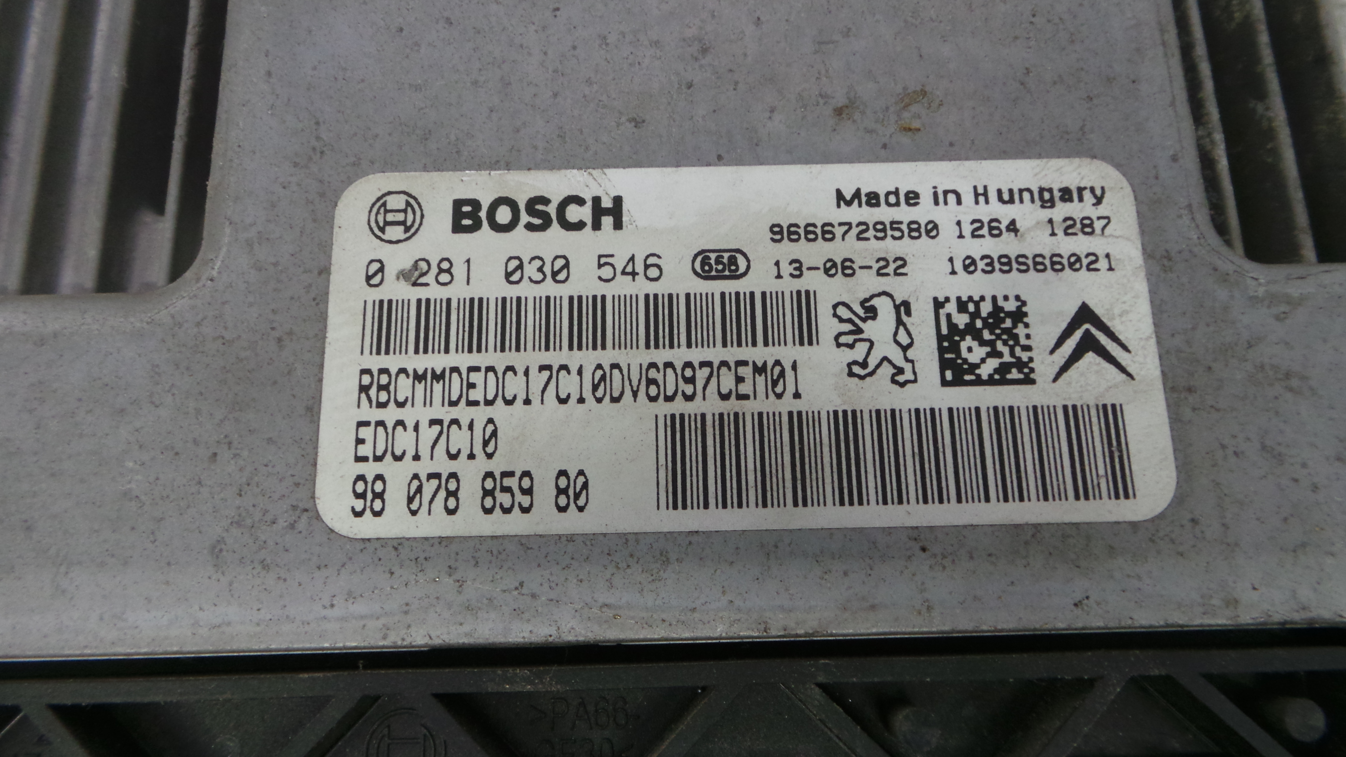 Centralina do Motor 9807885980 - PEUGEOT 208 I (CA_, CC_)-36686005