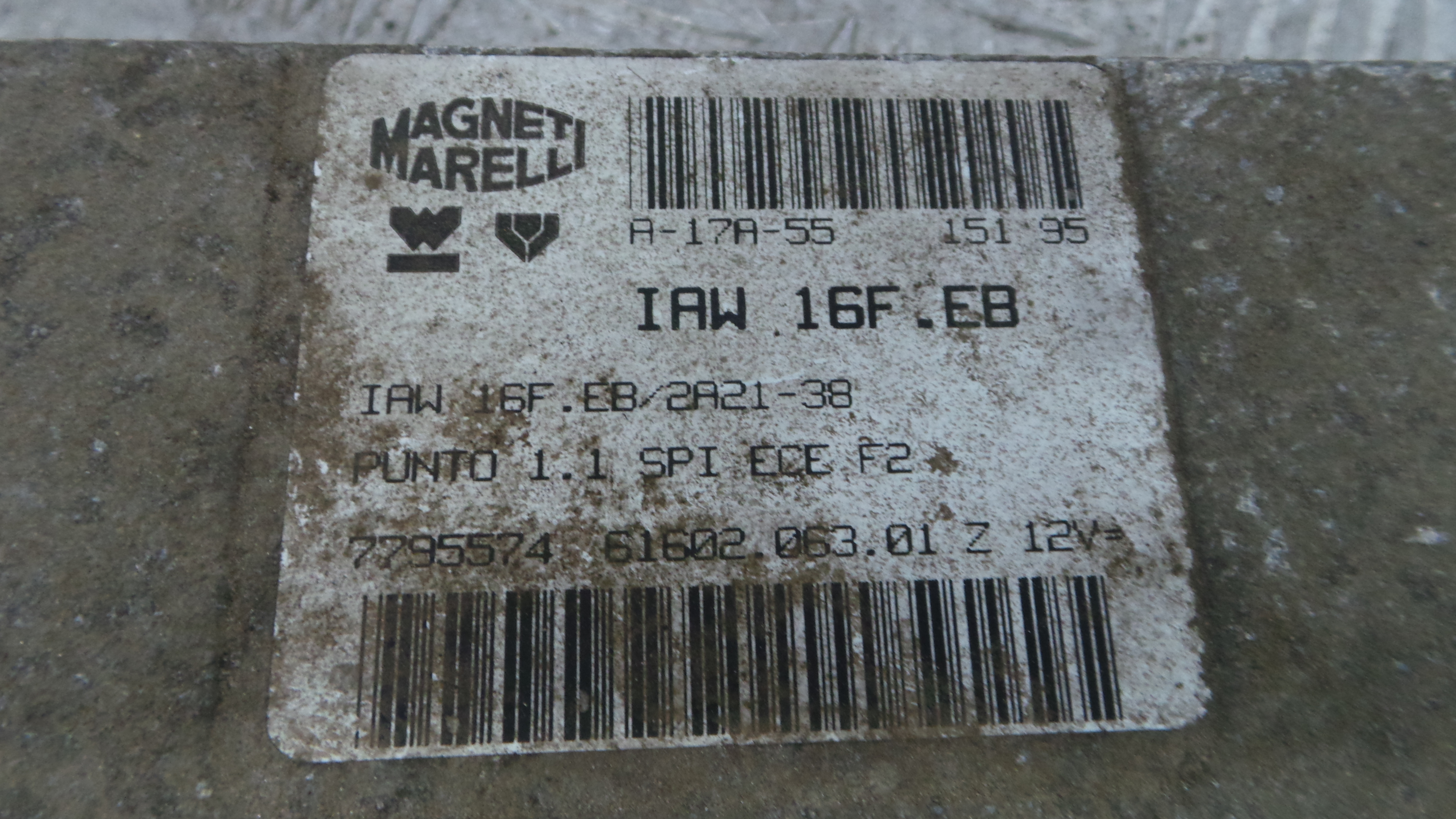 Centralina do Motor IAW16FEB - FIAT PUNTO (176_)-36686027