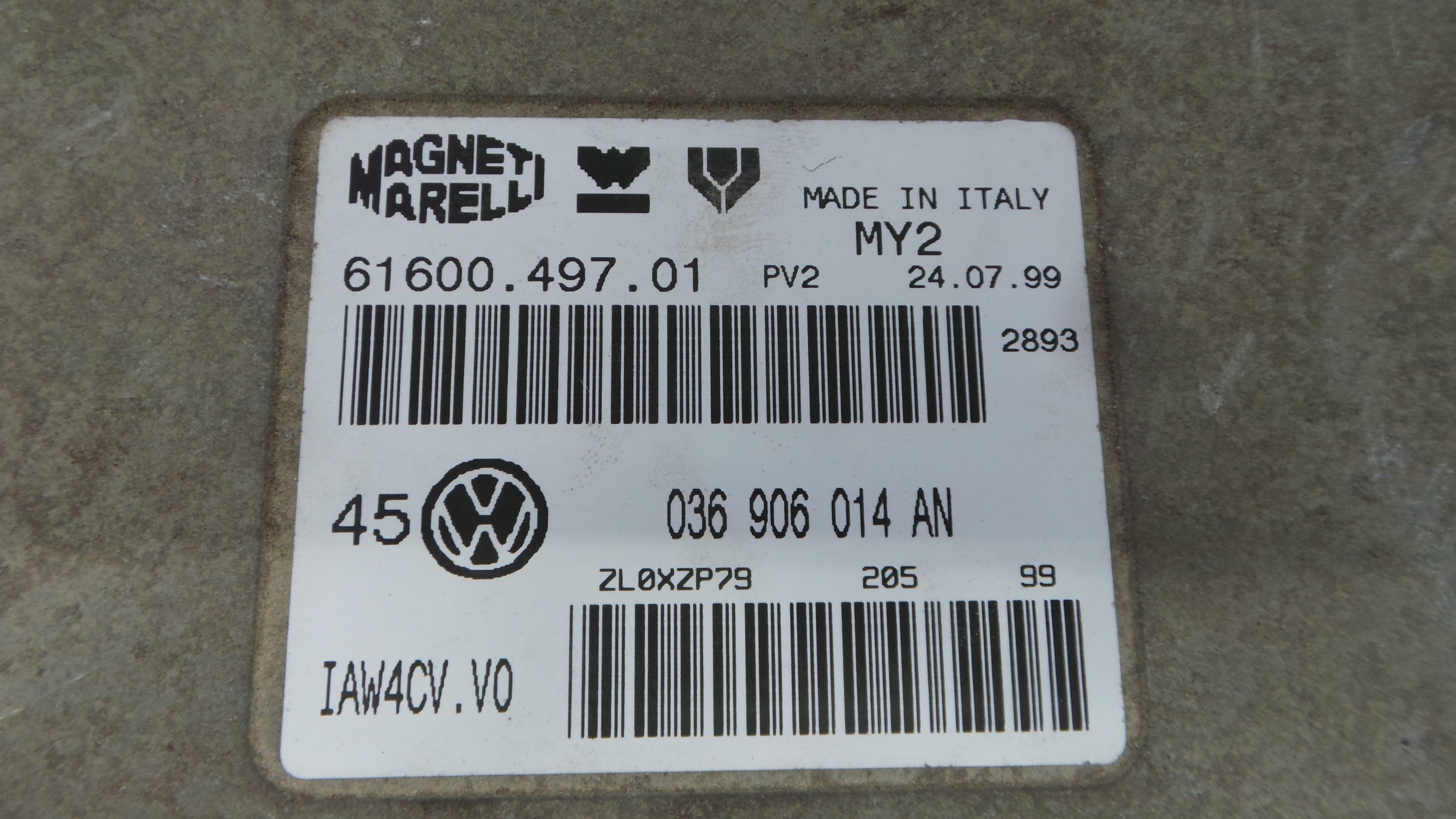 Centralina do Motor 036906014AN - VW GOLF IV (1J1), GOLF Mk IV (1J1)-36686067