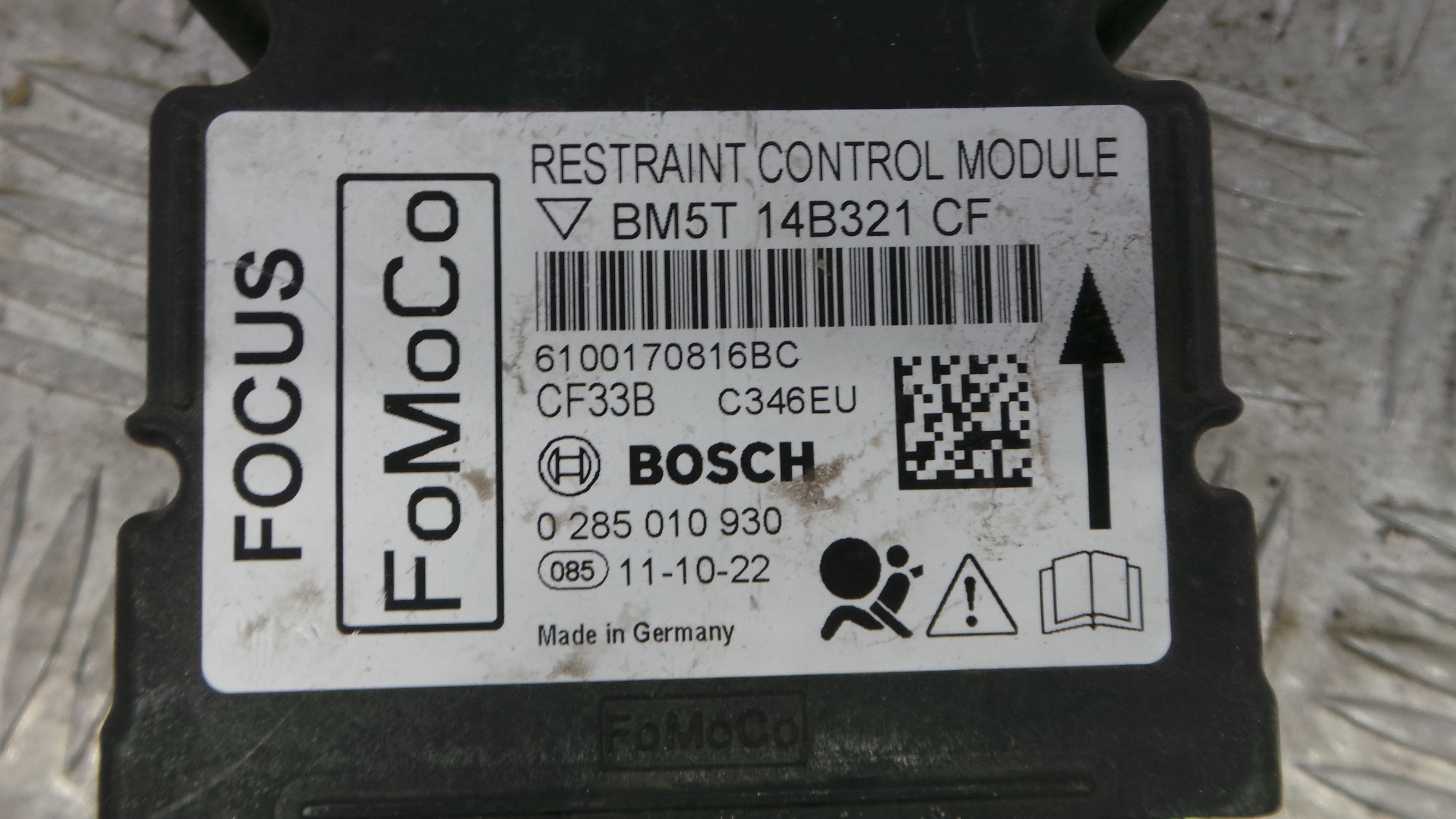 Centralina de Airbags BM5T-14B321-CF - FORD FOCUS III Turnier-36691345