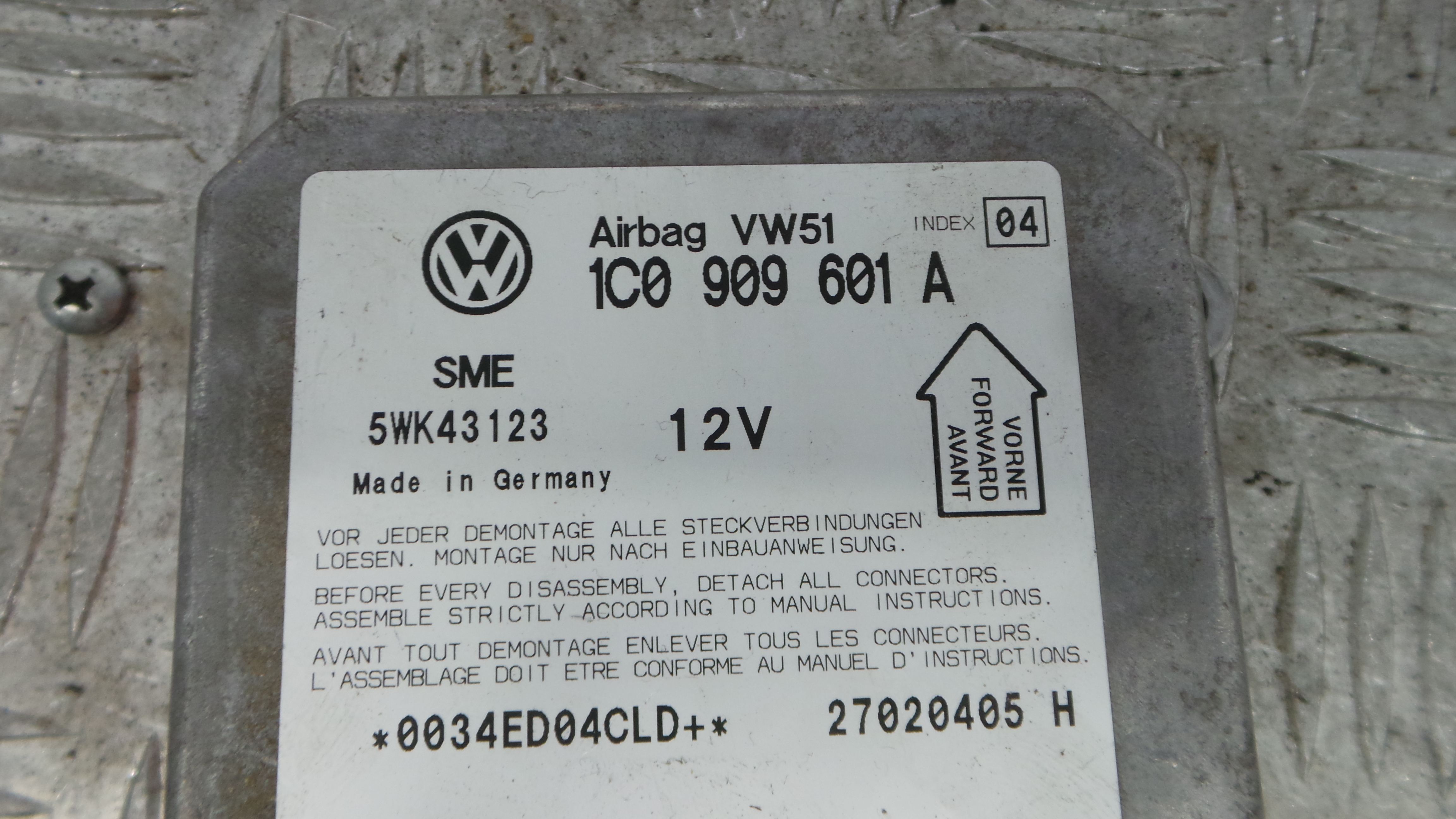 Centralina de Airbags 1C0909601A - SKODA FABIA I (6Y2)-36691348