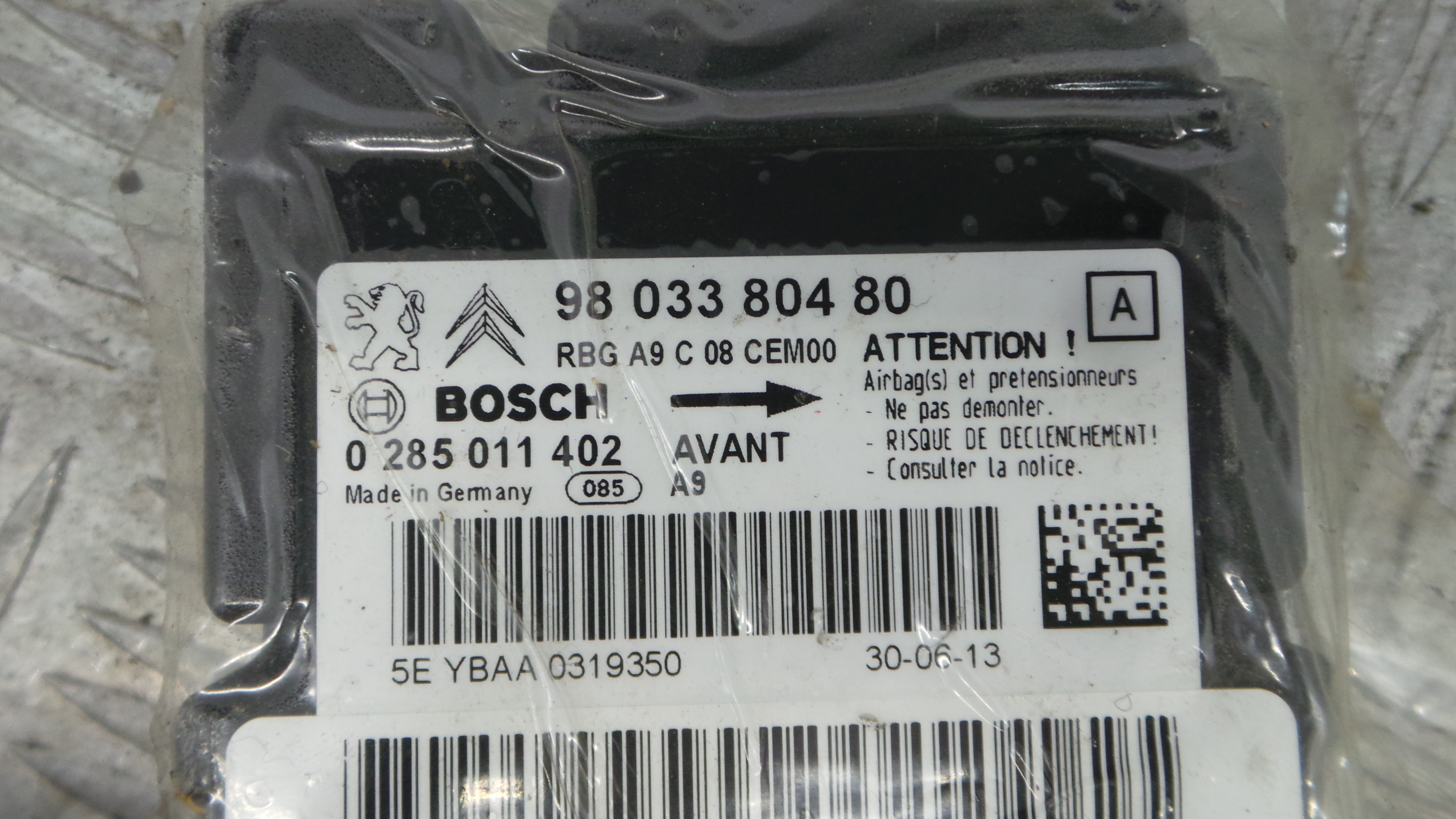 Centralina de Airbags 9803380480 - PEUGEOT 208 I (CA_, CC_)-36691351