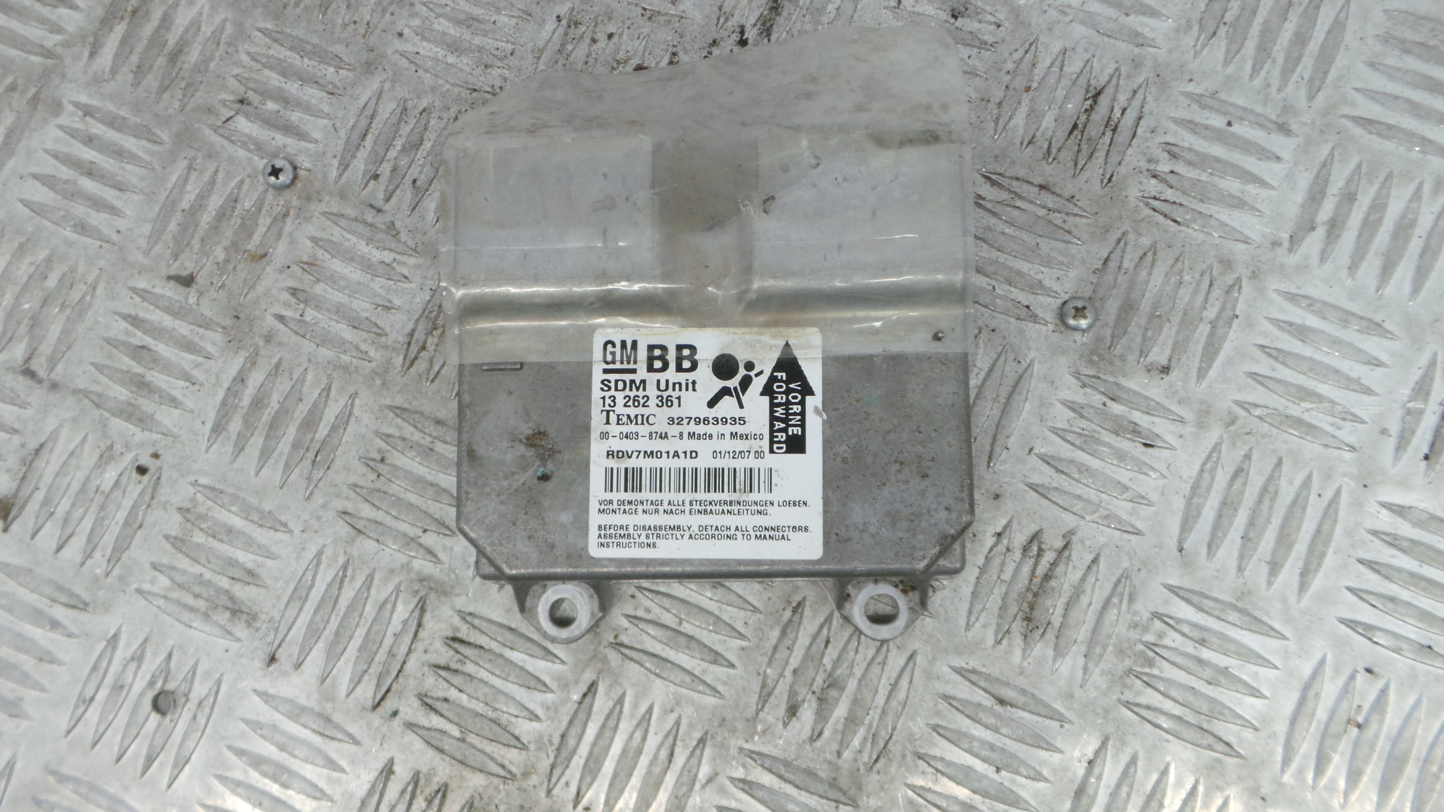 Centralina de Airbags 13262361 - OPEL CORSA D (S07)-36691363 Centralina de Airbags 13262361 - OPEL CORSA D (S07)-36691363