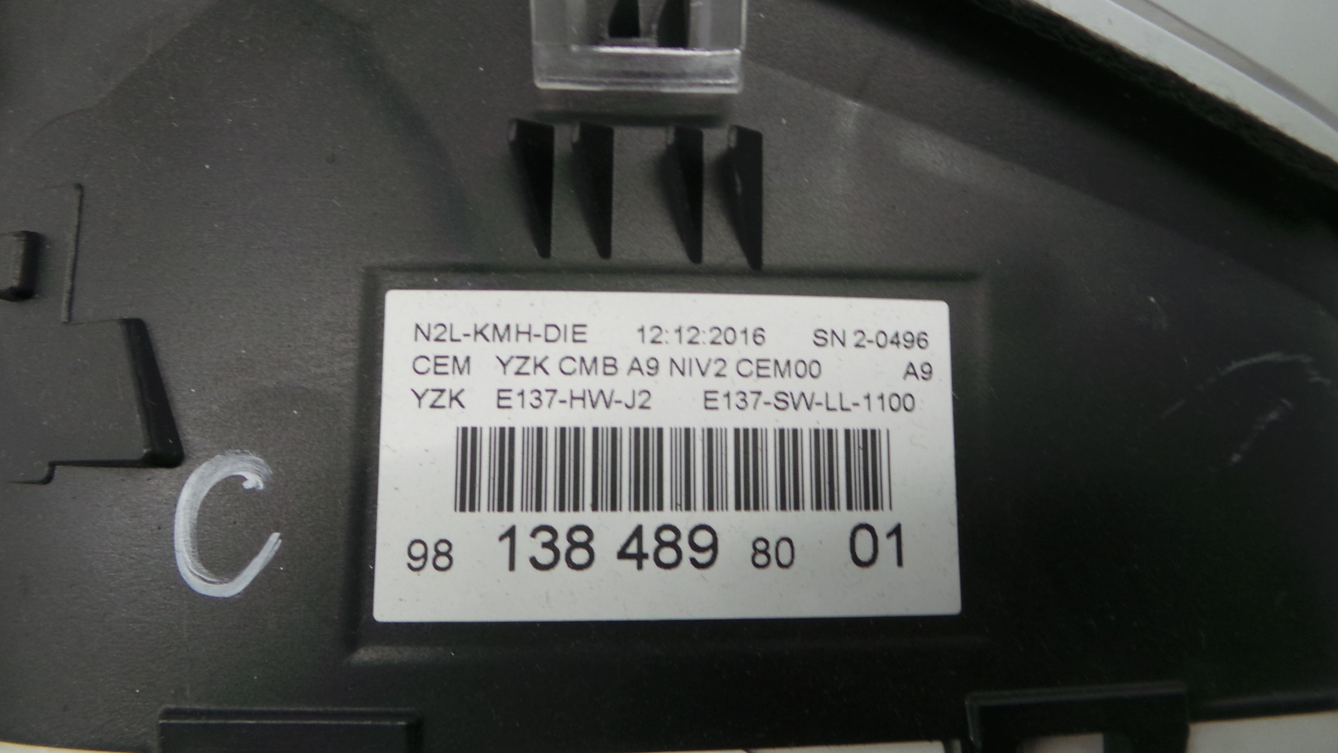 Quadrante 981384898001 - PEUGEOT 208 I (CA_, CC_)-36692281