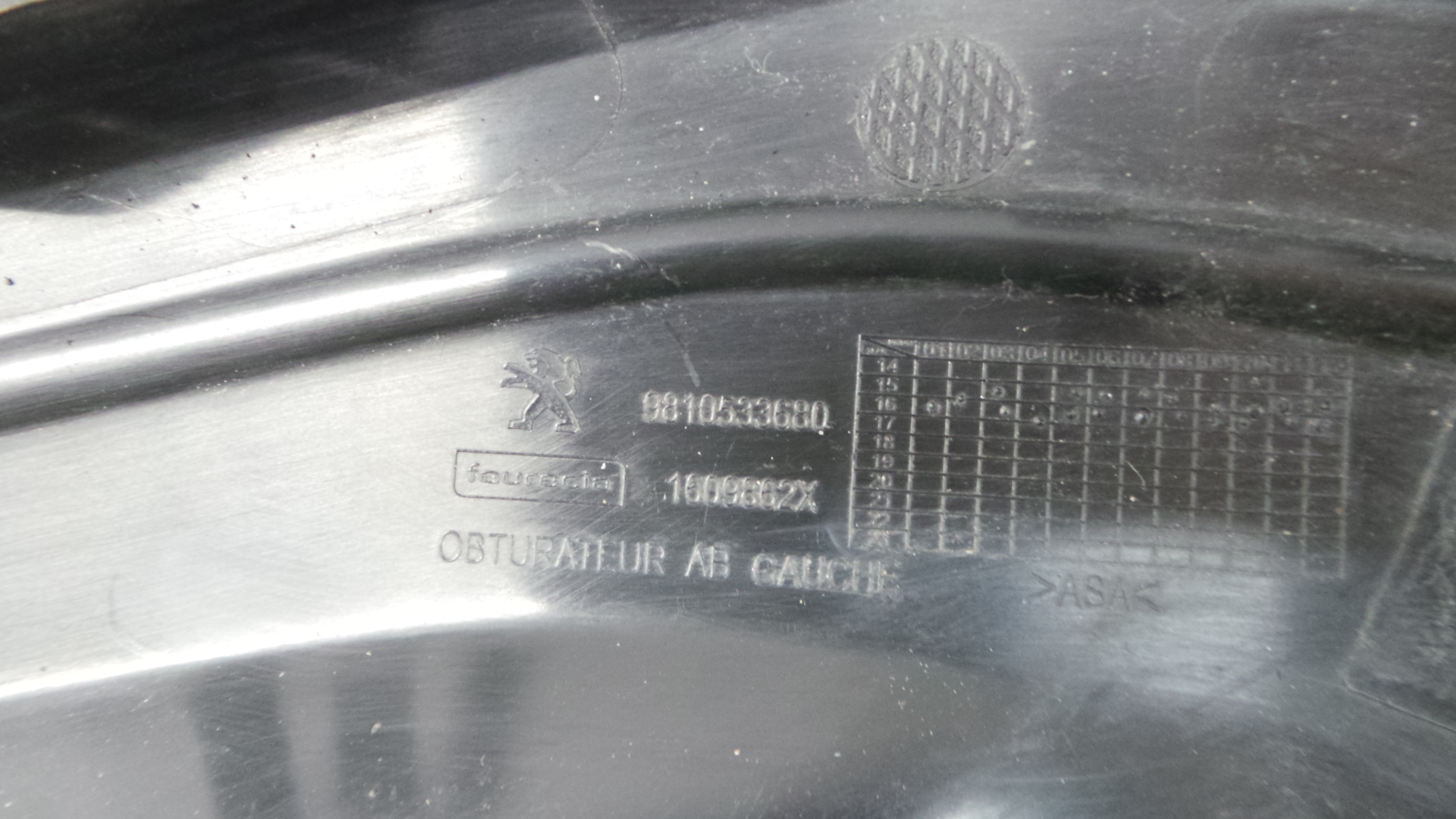 Grelha do Pára-Choques da Frente 9810533680 - PEUGEOT 208 I (CA_, CC_)-36692299