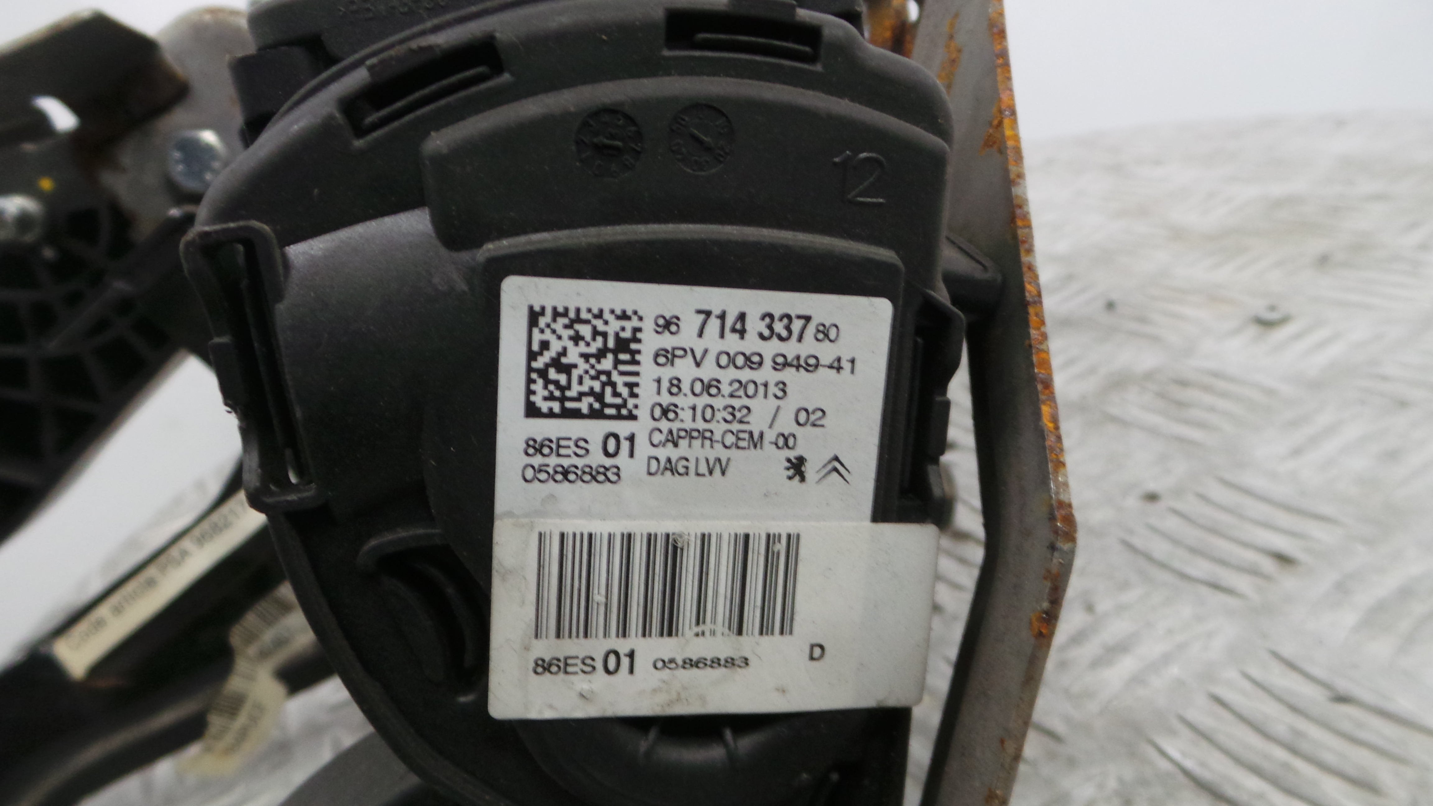 Pedal do Travão 9682171580 - PEUGEOT 208 I (CA_, CC_)-36731442