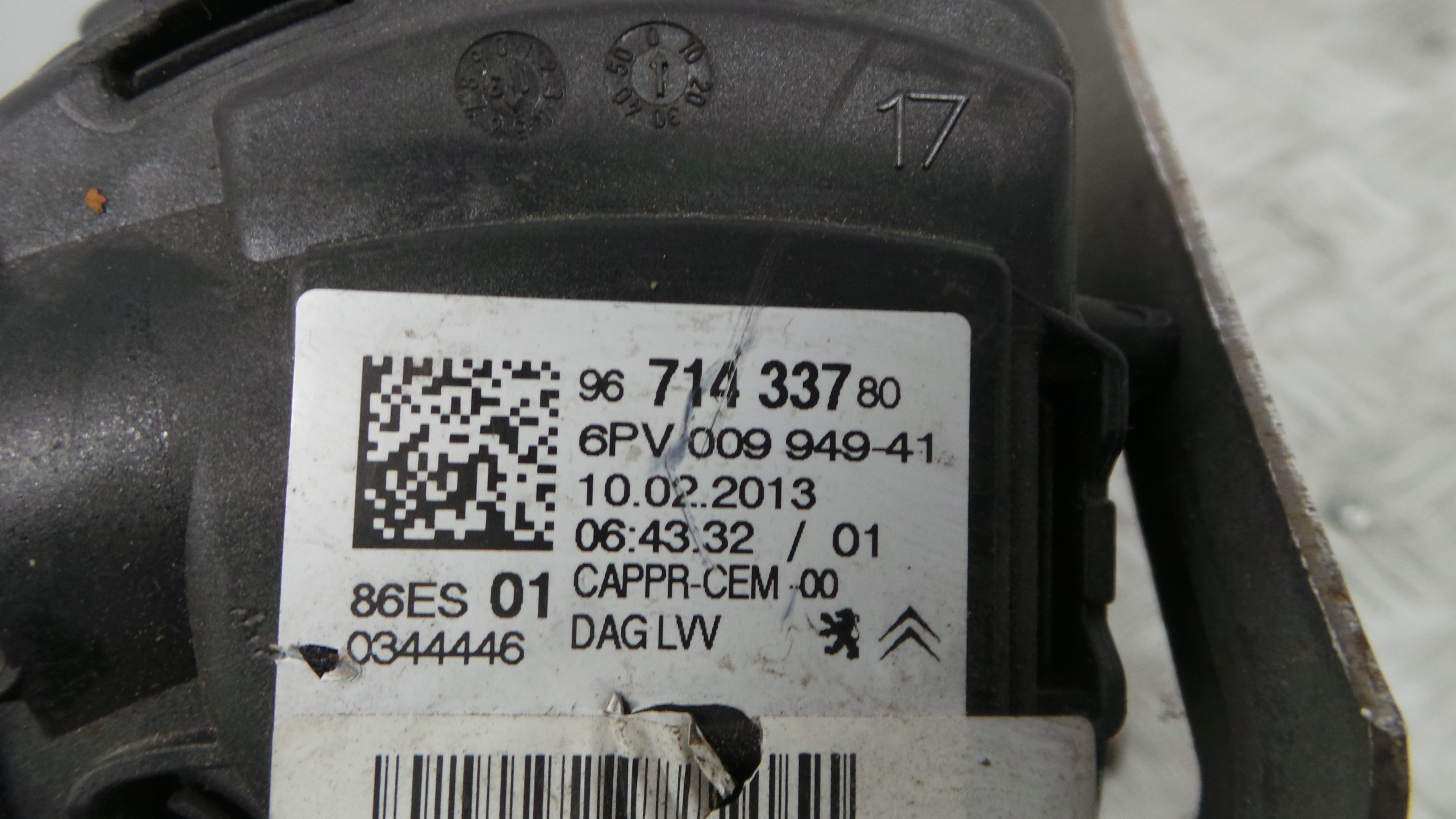 Pedal do Travão 9675328380 - PEUGEOT 208 I (CA_, CC_)-36734409