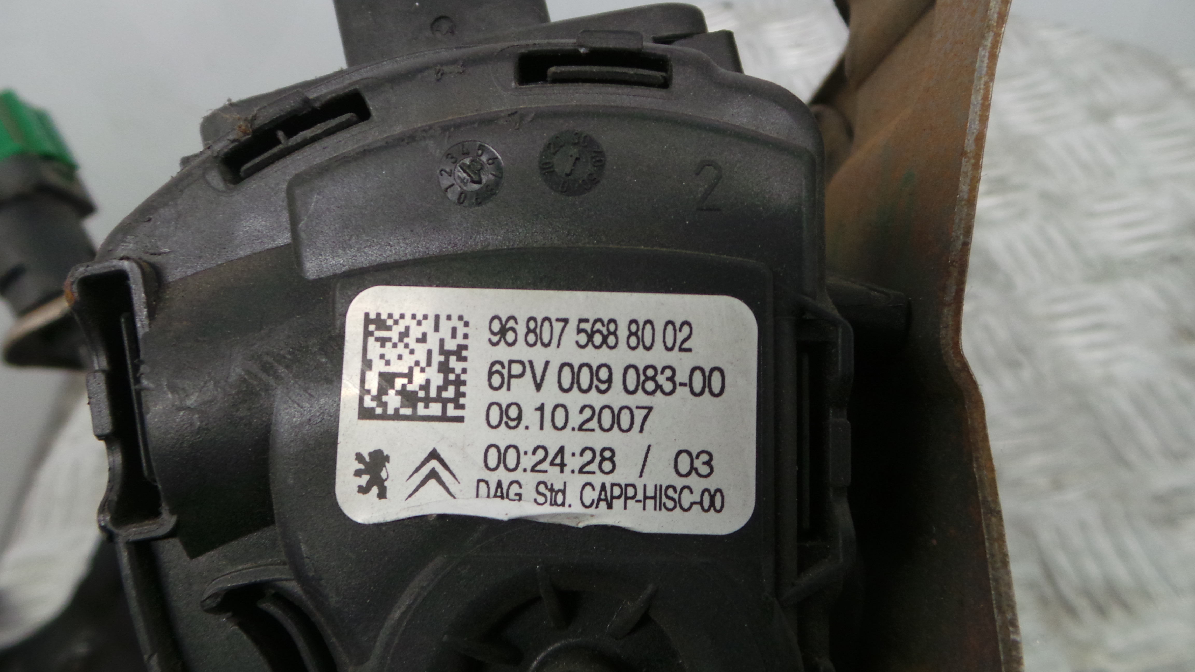 Pedal do Travão 968075688002 - PEUGEOT 207 (WA_, WC_), 207/207+ (WA_, WC_)-36741900