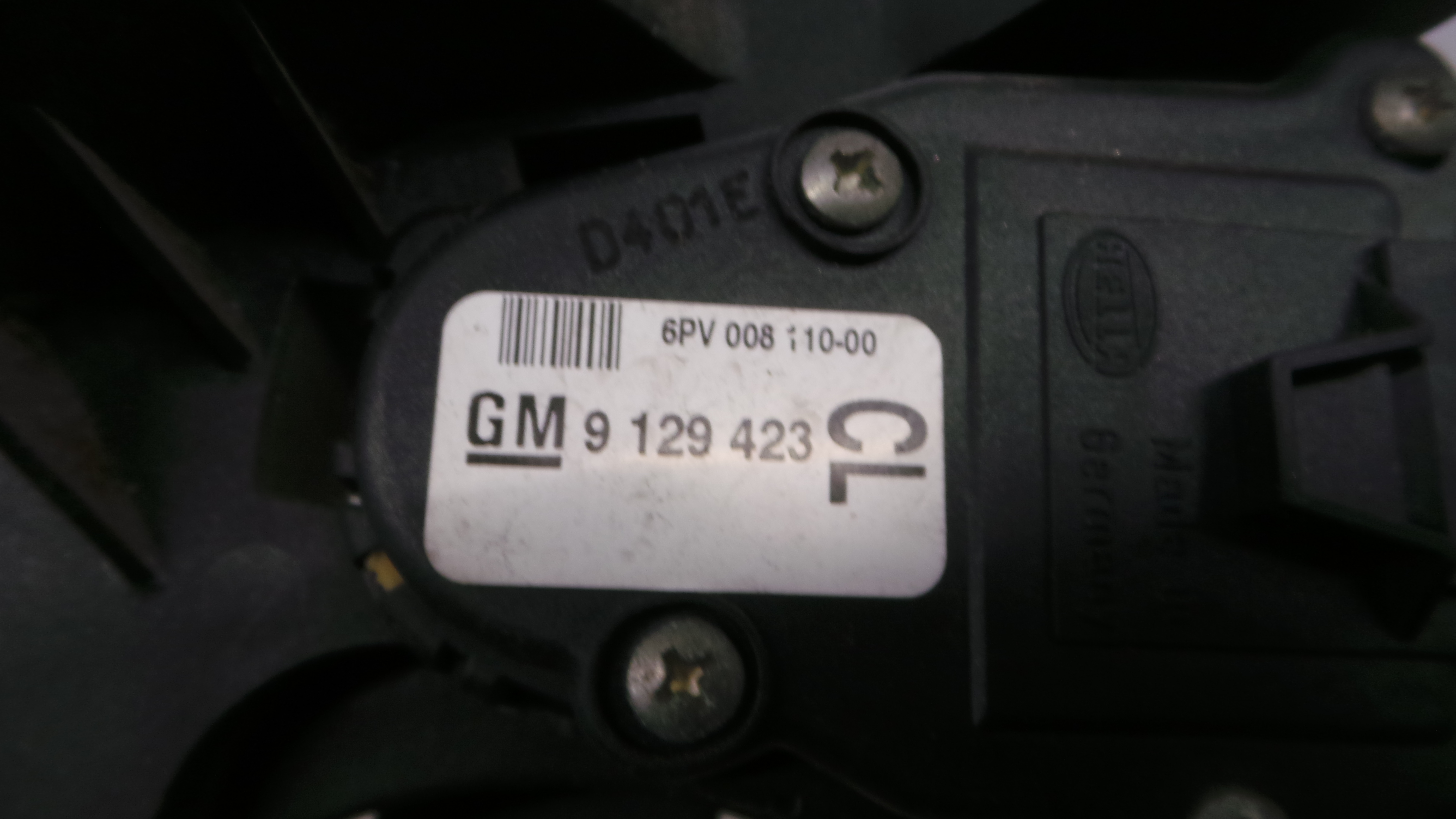 Pedal do Acelerador 9129423 - OPEL CORSA C (X01)-36898063