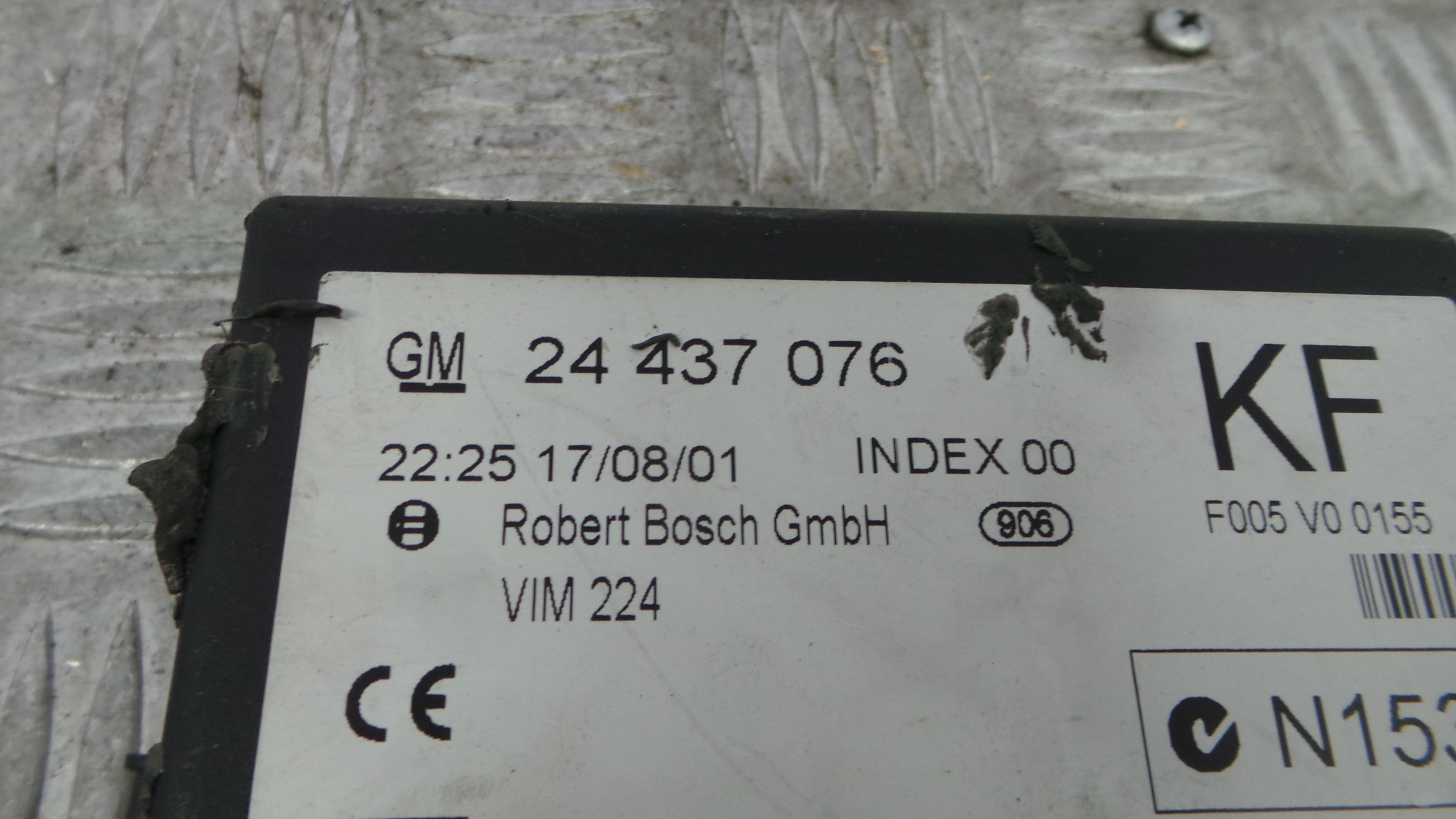 Centralina do Fecho Central 24437076 - OPEL ASTRA G Combi (T98)-36911833