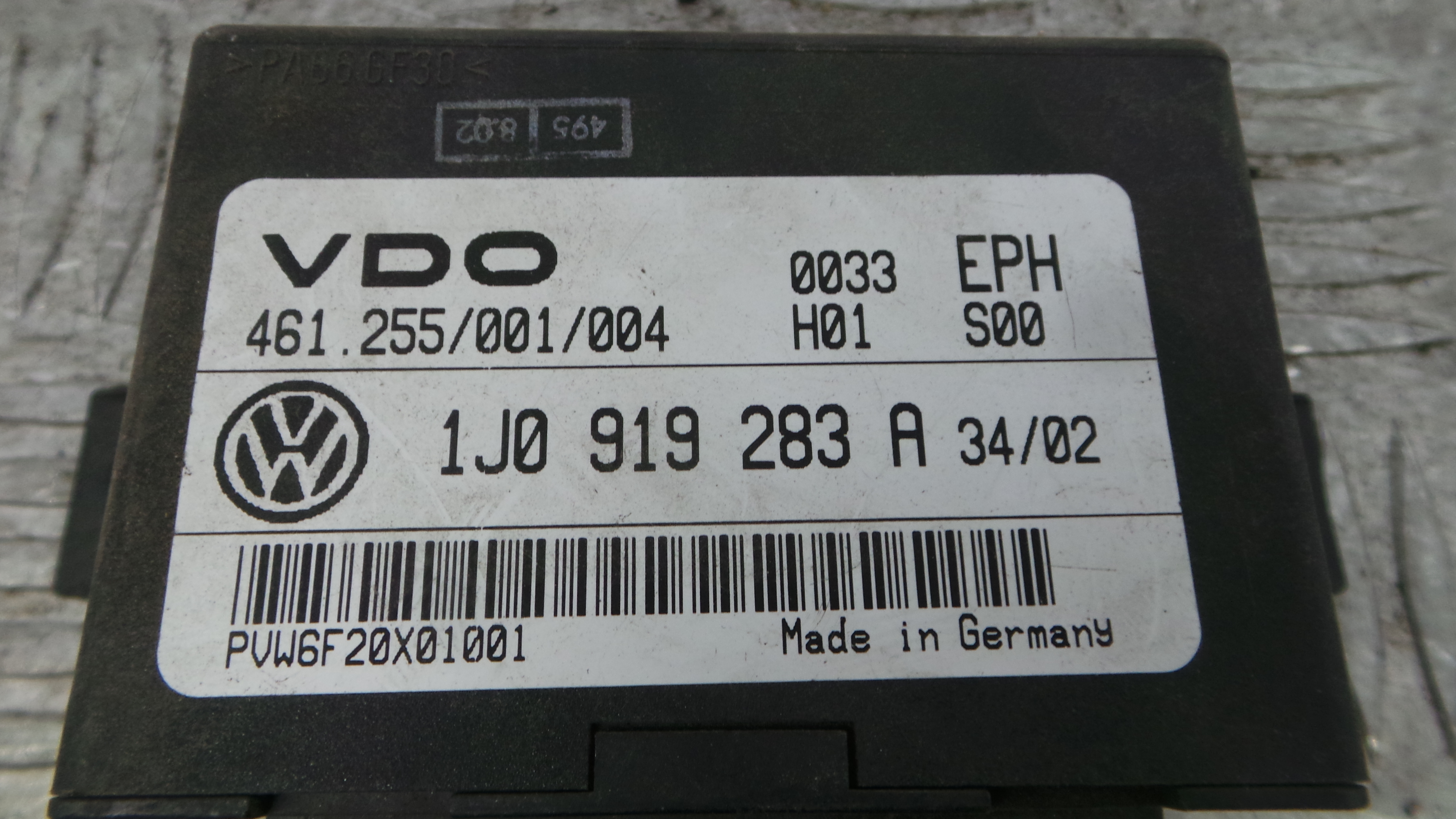 Centralina Sensores Estacionamento 1J0919283A - VW BORA I (1J2)-36911929