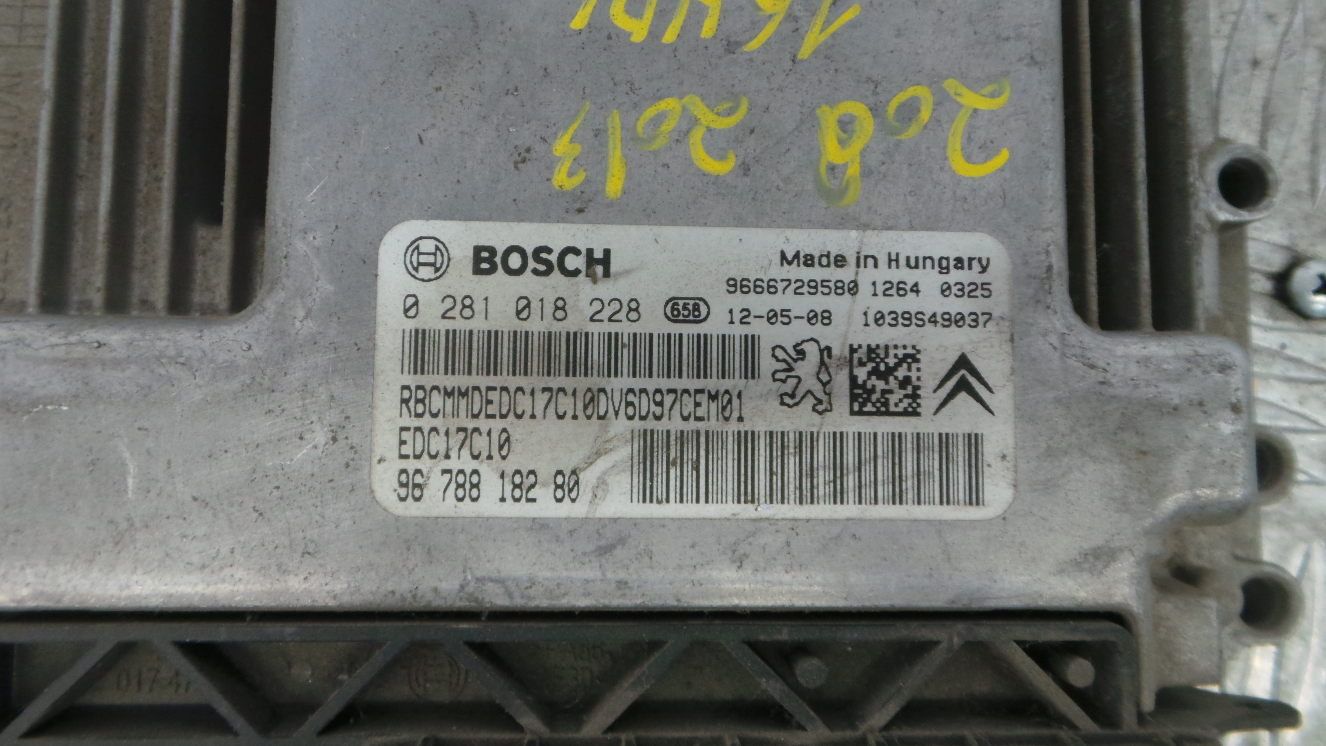 Centralina do Motor 9678818280 - PEUGEOT 208 I (CA_, CC_)-36912548