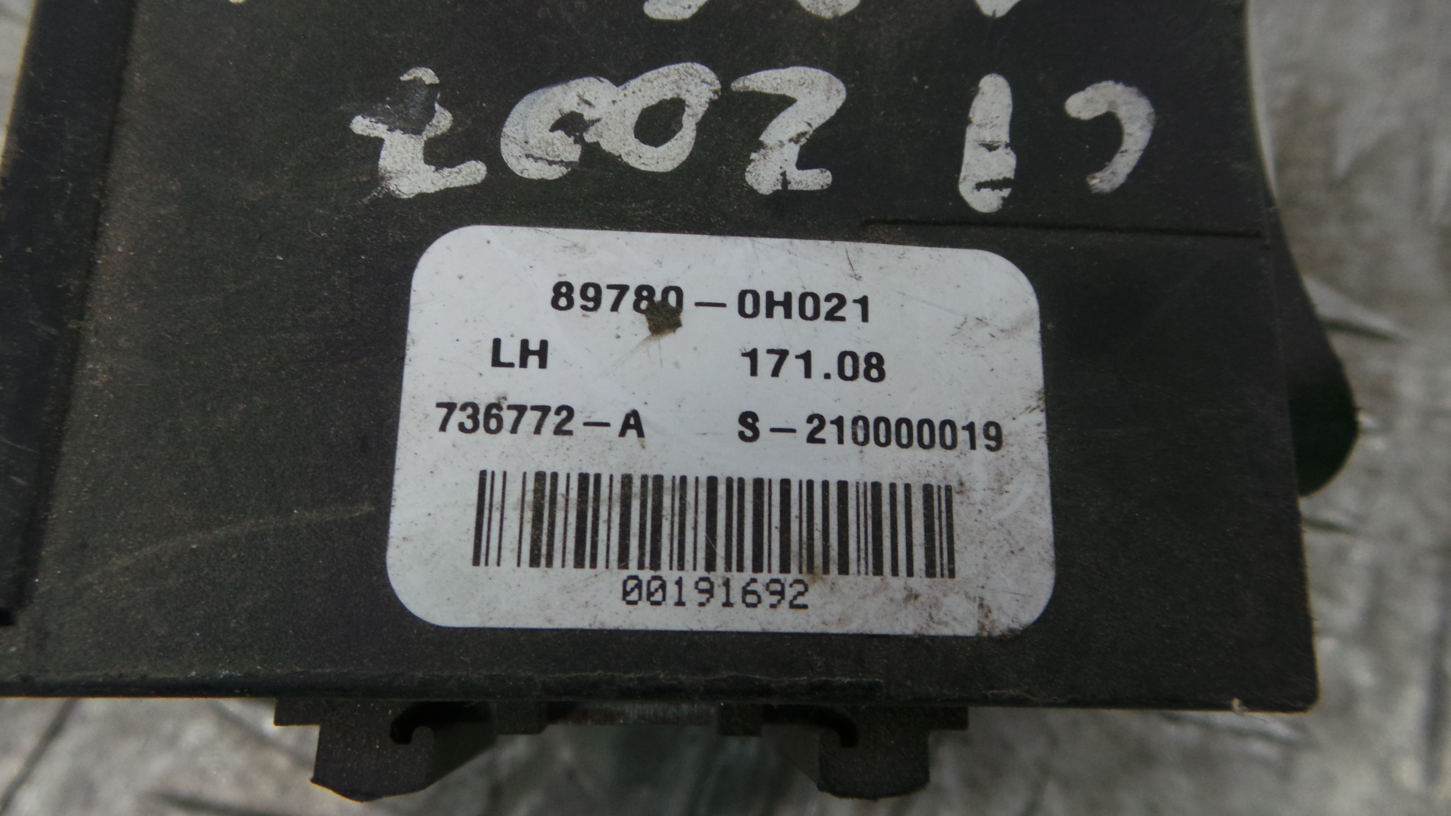 Centralina de Ignição (imobilizador) 89780-0H021 - CITROËN C1 (PM_, PN_)-36915384