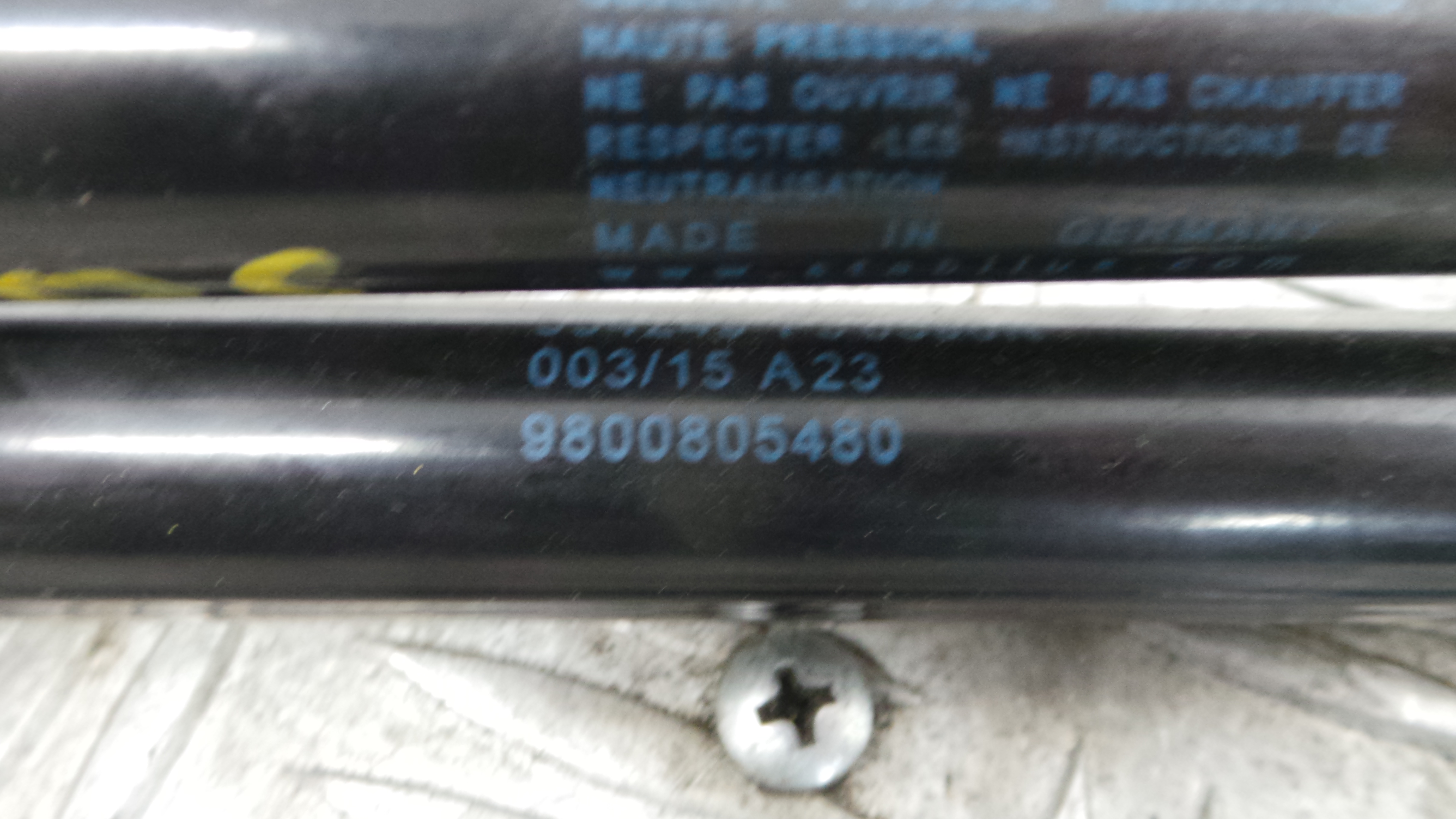 Amortecedor da Mala 9800805480 - CITROËN C4 CACTUS-36920648