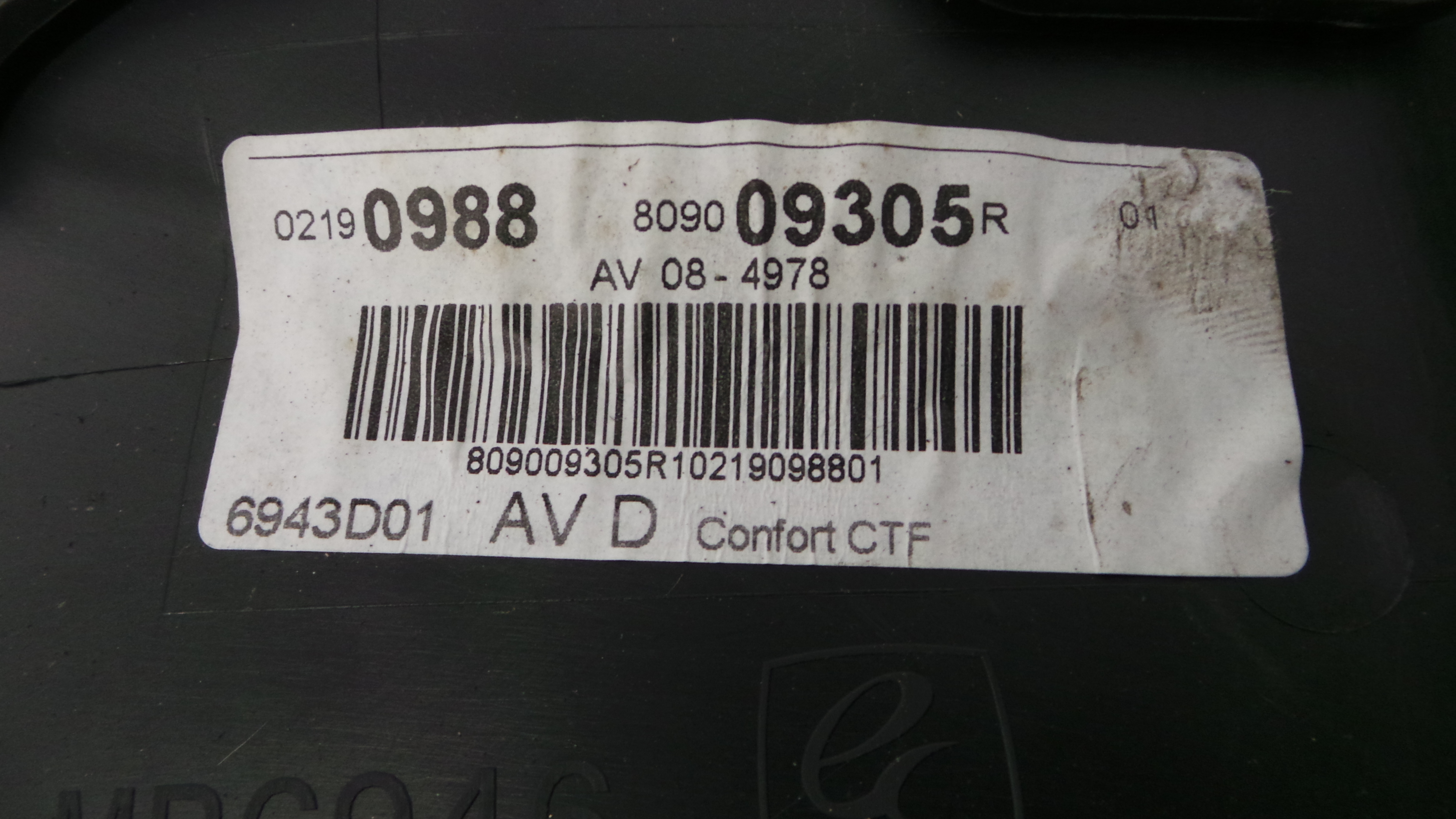 Forra Porta Frente Direita 809009305R - RENAULT CLIO IV (BH_)-36921404